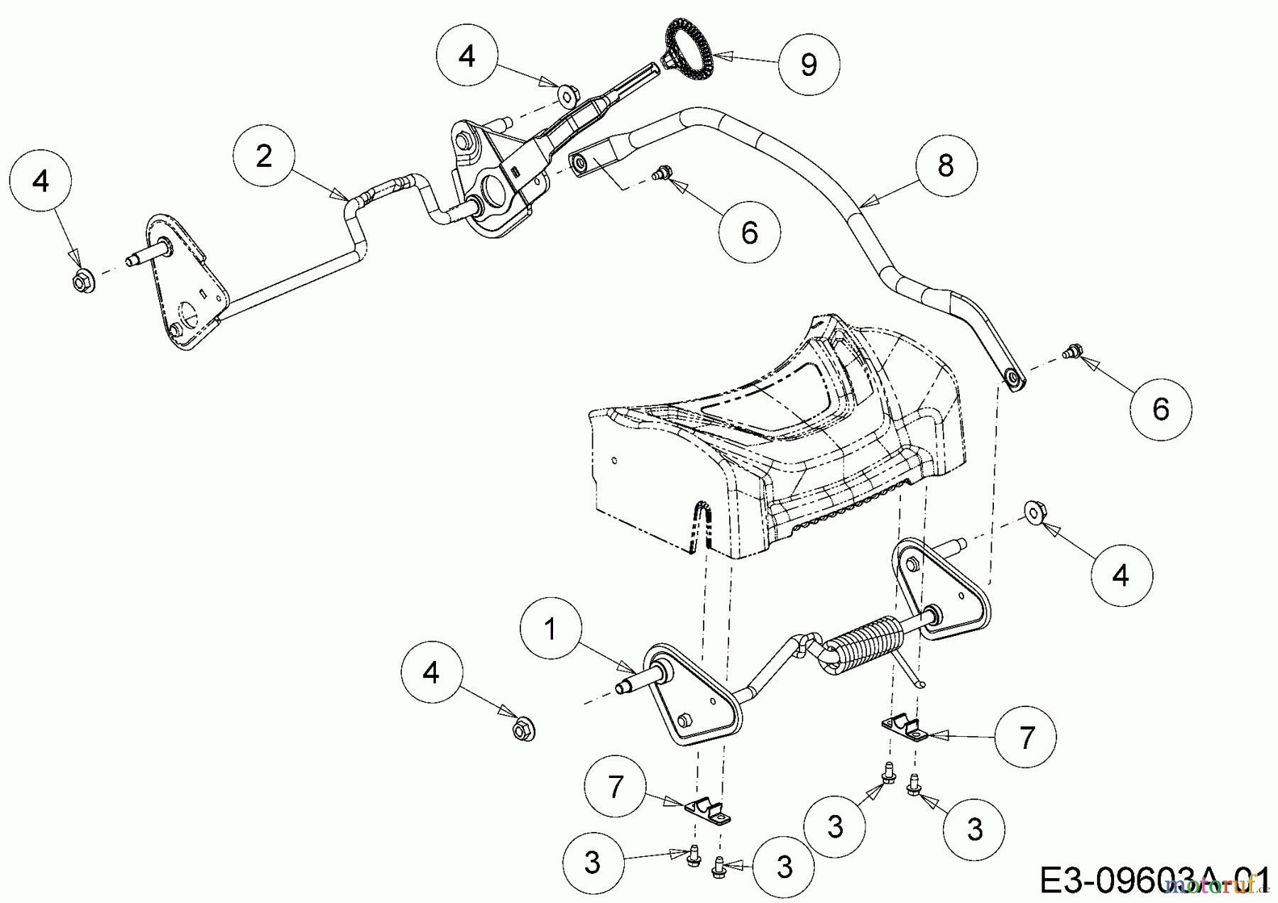  WOLF-Garten Expert Motormäher mit Antrieb Expert 420 A 12B-LUSC650  (2016) Achsen, Höhenverstellung