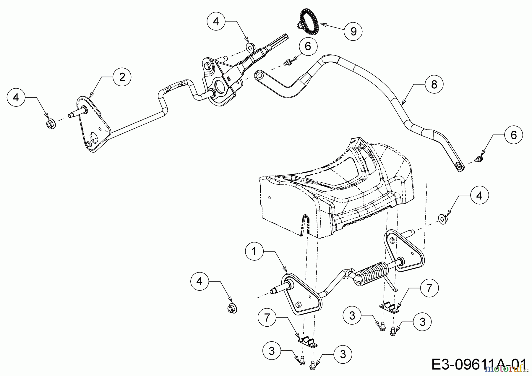  WOLF-Garten Expert Motormäher mit Antrieb Expert 530 A 12A-PUKC650  (2016) Achsen, Höhenverstellung