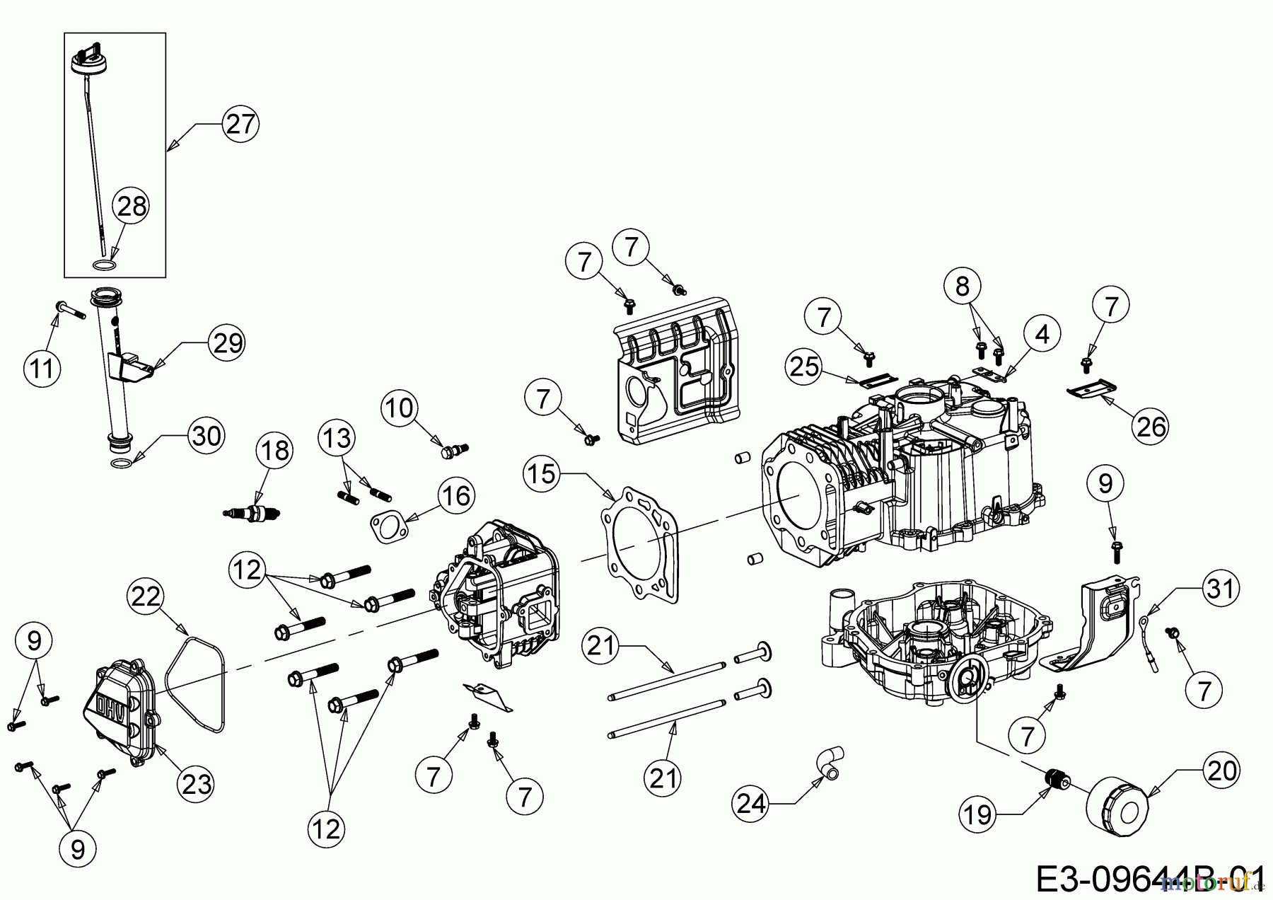  MTD-Motoren Vertikal 8X90KU 752Z8X90KU  (2017) Ölfilter, Ölmeßstab, Ventildeckel, Zündkerze