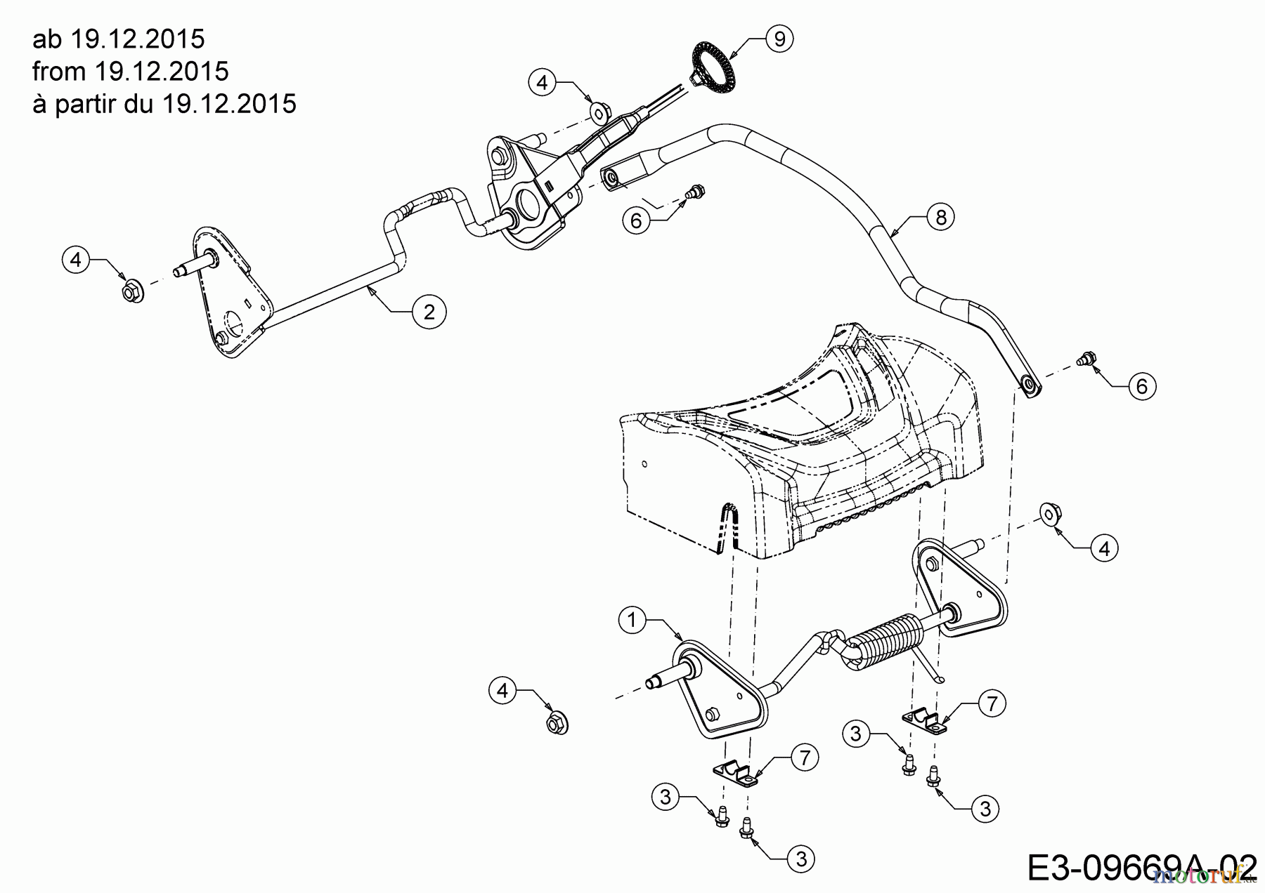  Wolf-Garten Motormäher mit Antrieb ST 5300 AHW 12B-PRJ6650  (2016) Achsen, Höhenverstellung ab 19.12.2015