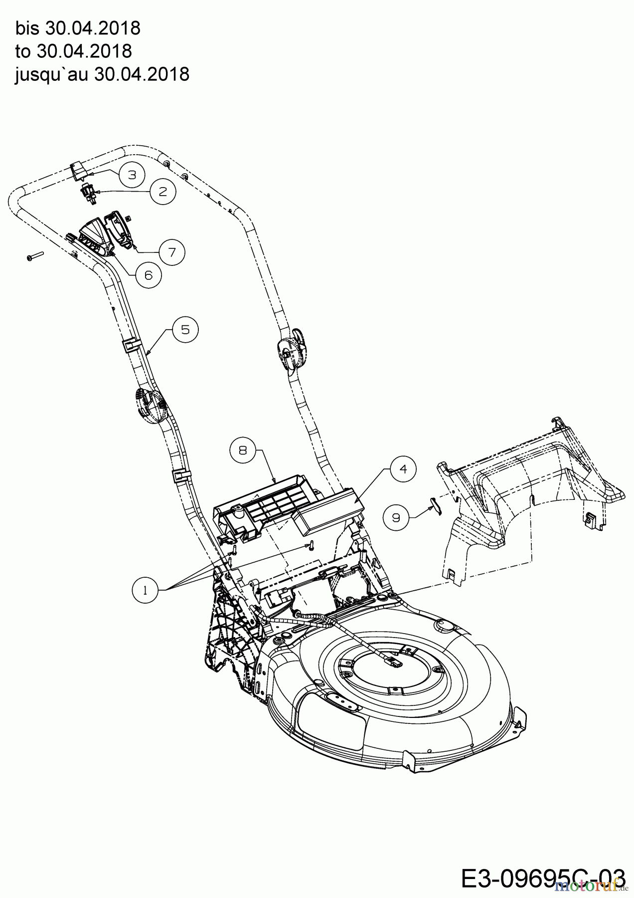  Wolf-Garten Motormäher mit Antrieb AT 4600 AHWES 12CETRS7650  (2018) Batterie, Kabelbaum bis 30.04.2018