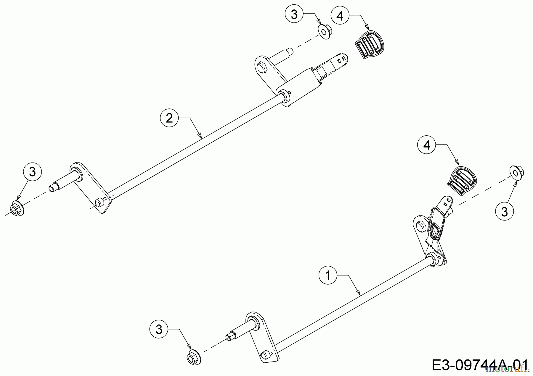  Black-Line Motormäher BL 3546 11A-TE5B683  (2017) Achsen, Höhenverstellung