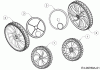 MTD Yard Machines 21" 12A-B2A3360 (2017) Ersatzteile Radabdeckungen, Räder