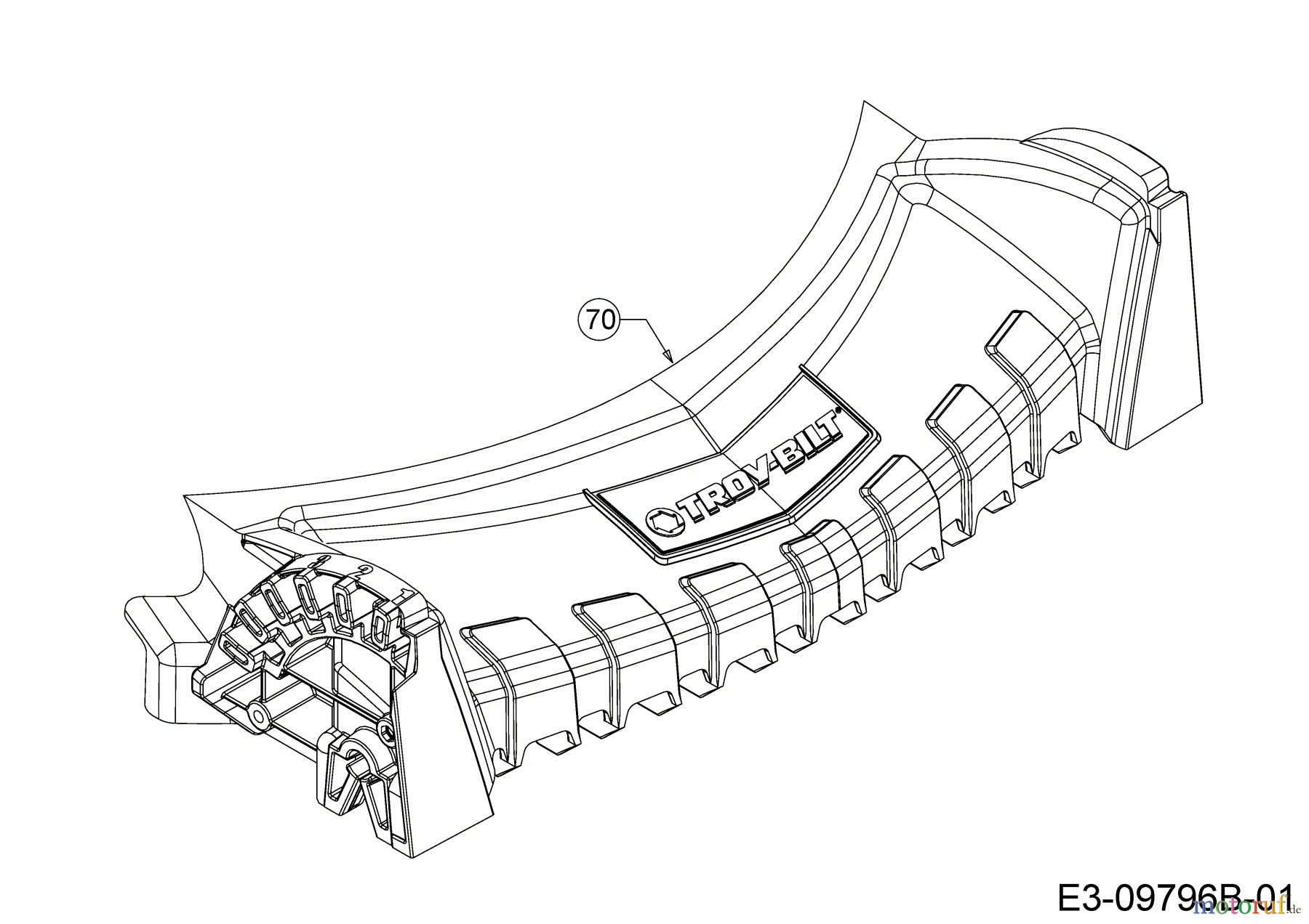  Troy-Bilt Motormäher TB 130 XP 11A-B2RQ711  (2018) Abdeckung Vorderachse