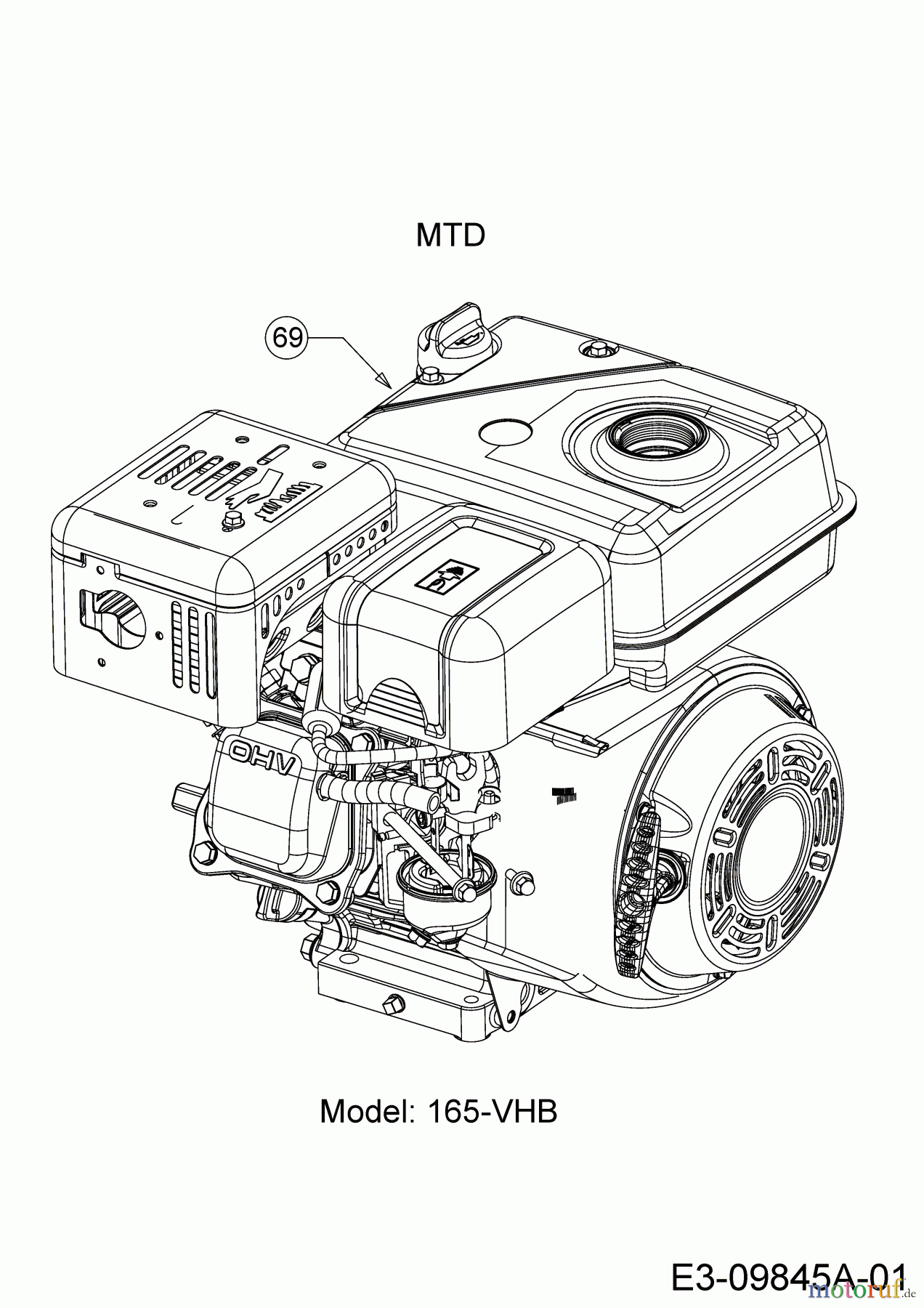  MTD Motorhacken T/330 M 21D-33MV678  (2018) Motor MTD