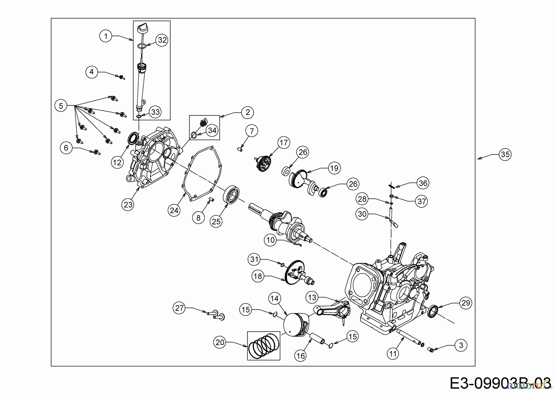  MTD-Motoren Horizontal 683-WHA 752Z683-WHA  (2018) Rumpfmotor