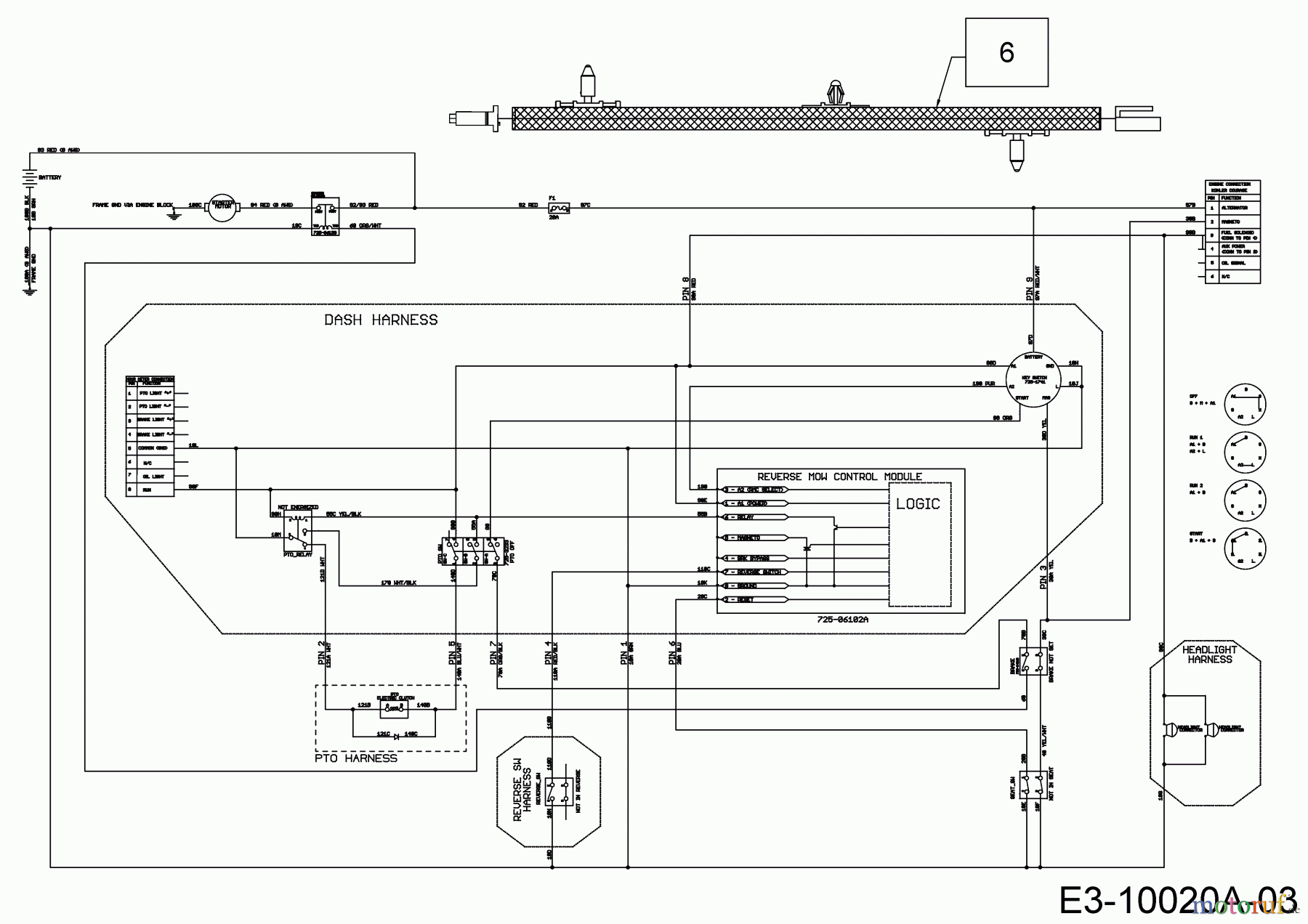  Cub Cadet Rasentraktoren XT2 PS117 13AGA1CT603  (2017) Schaltplan Elektromagnetkupplung