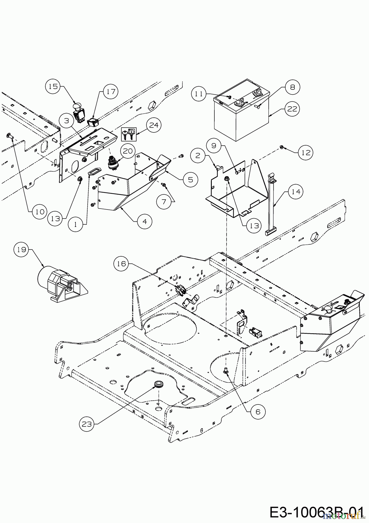  Cub Cadet Zero Turn Z5 152 53AIHJUV603  (2018) Elektroteile