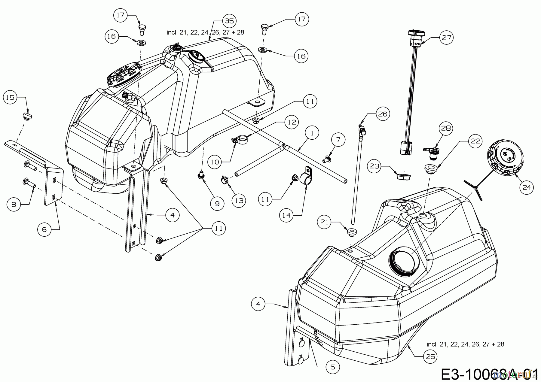  Cub Cadet Zero Turn Z5 152 53RIHJUV603  (2017) Tank