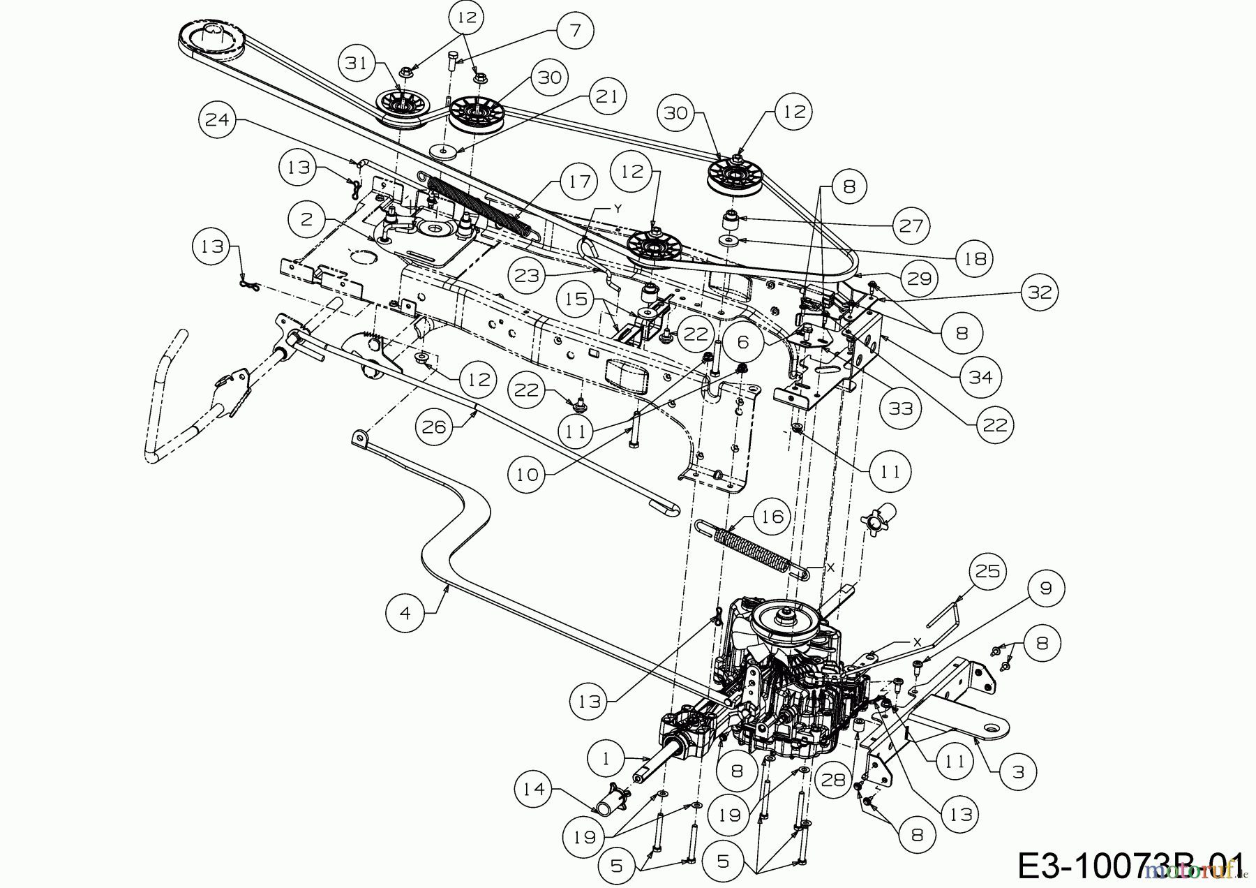  Gartenland Rasentraktoren GL 15.5/95 H 13A8A1KB640  (2018) Fahrantrieb