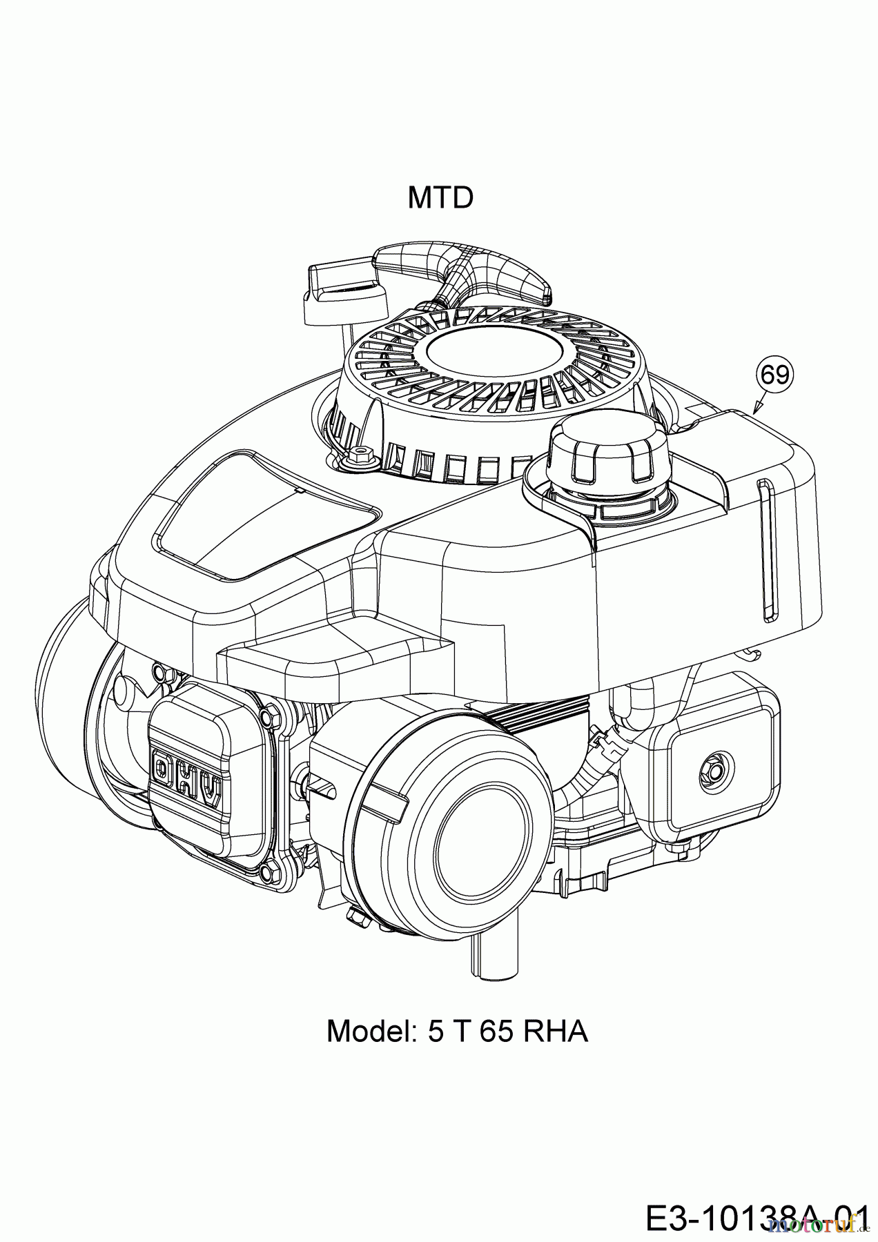  Cub Cadet Motormäher mit Antrieb LM1 CR53 12A-PQSC603   (2017) Motor MTD