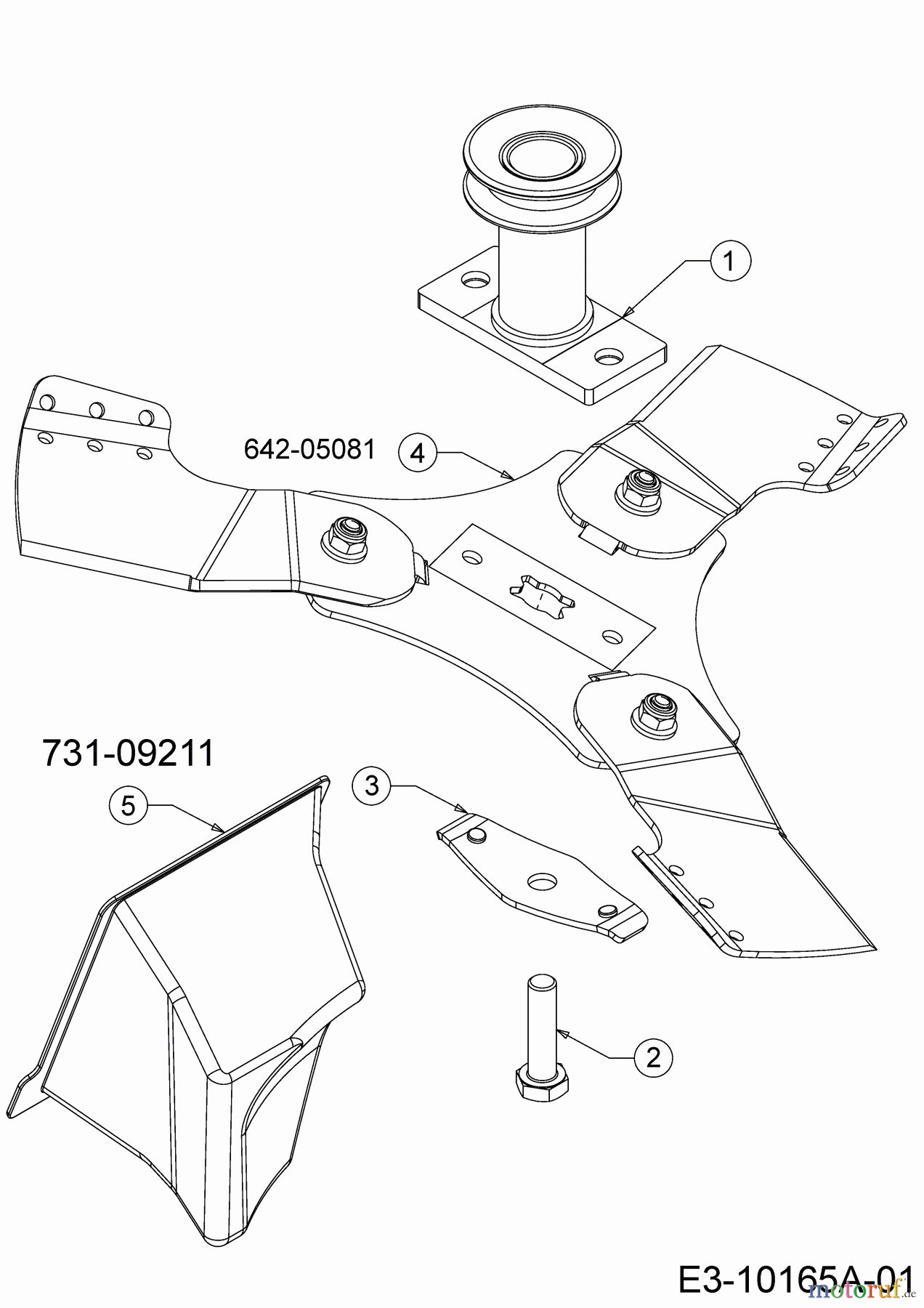  Wolf-Garten Motormäher mit Antrieb A 420 AVHW 12AQLV5B650  (2018) Messer, Messeraufnahme, Mulchstopfen