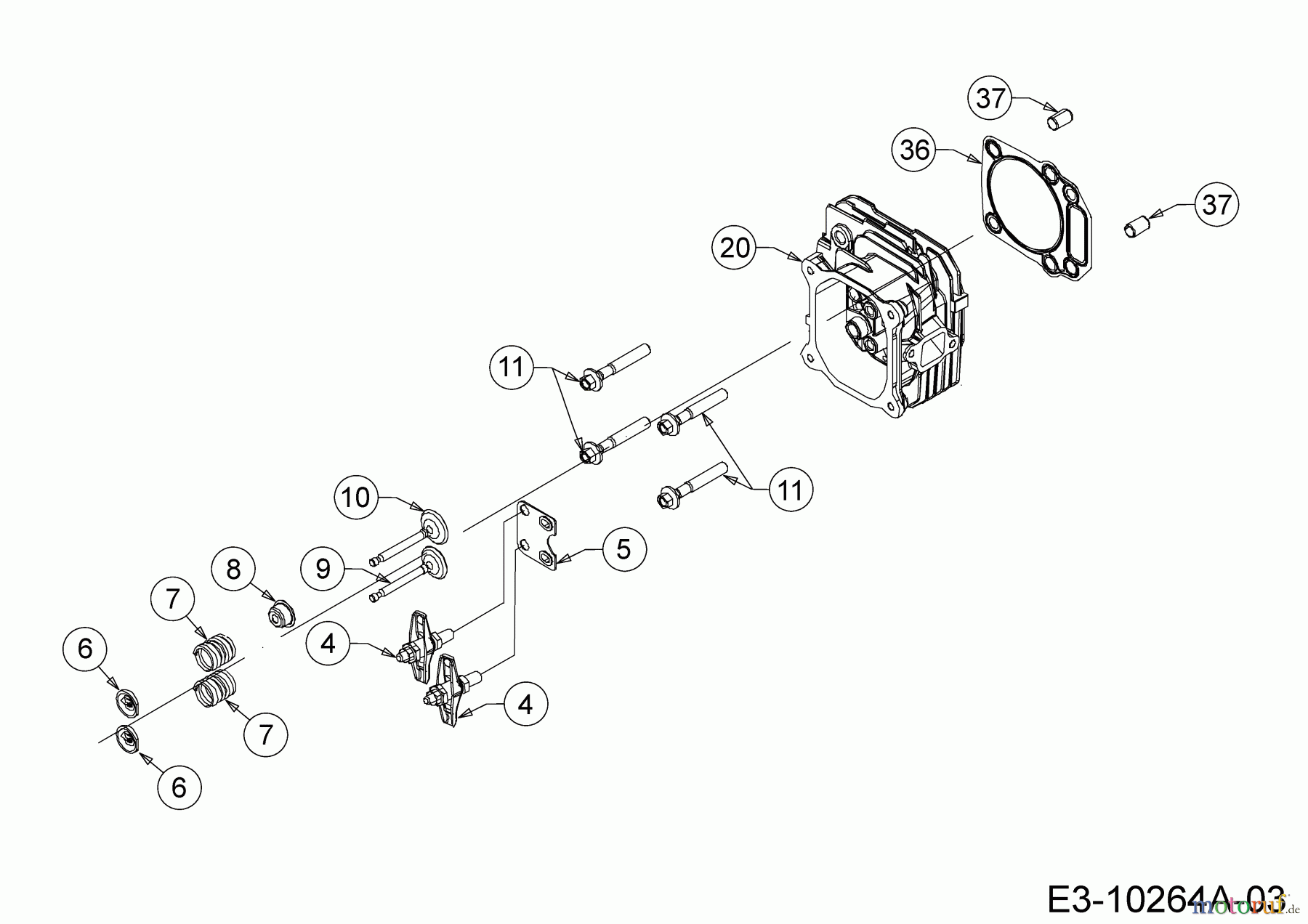  MTD-Motoren Vertikal 5X70RH 752Z5X70RH  (2017) Zylinderkopf