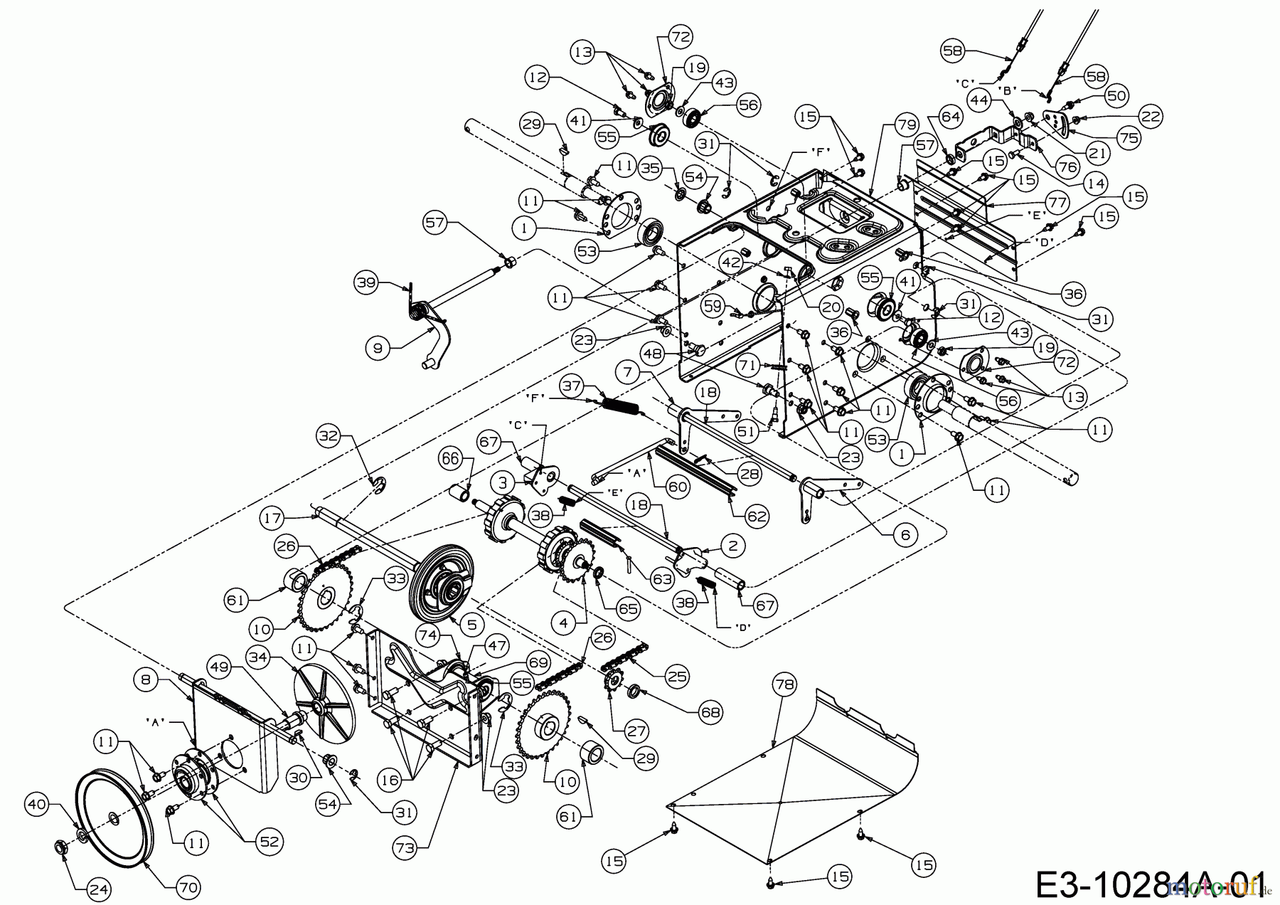  Cub Cadet Schneefräsen 933 SWE 31AY95KV603  (2018) Fahrantrieb