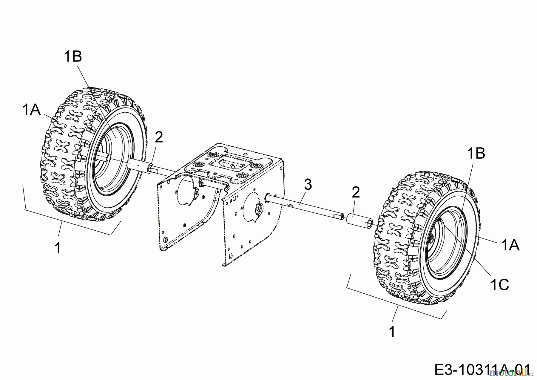  MTD Schneefräsen Optima ME 76 31AY55T5678  (2018) Räder