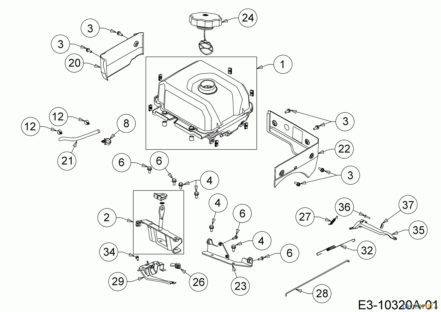  MTD-Motoren Horizontal 690-WHA 752Z690-WHA  (2019) Tank