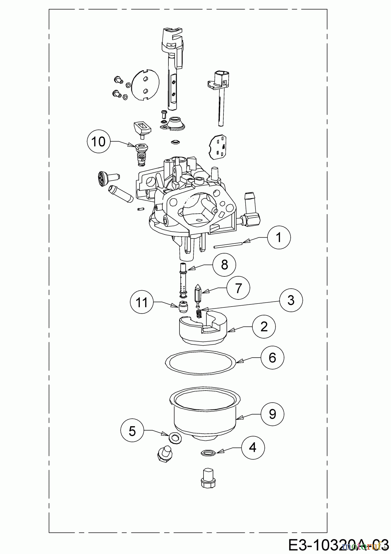  MTD-Motoren Horizontal 690-WHA 752Z690-WHA  (2019) Reparaturteile Vergaser