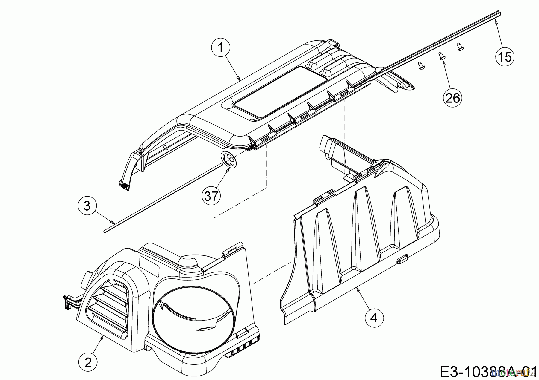  MTD Zubehör Zubehör Garten- und Rasentraktoren Grasfangvorrichtung für A Serie (NX-15) mit Mähwerk T (46