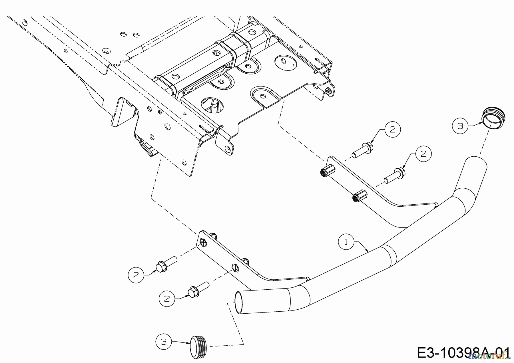  MTD Zubehör Zubehör Garten- und Rasentraktoren Stoßstange für A Serie (NX 15) 196-562-000  (2017) Stoßstange