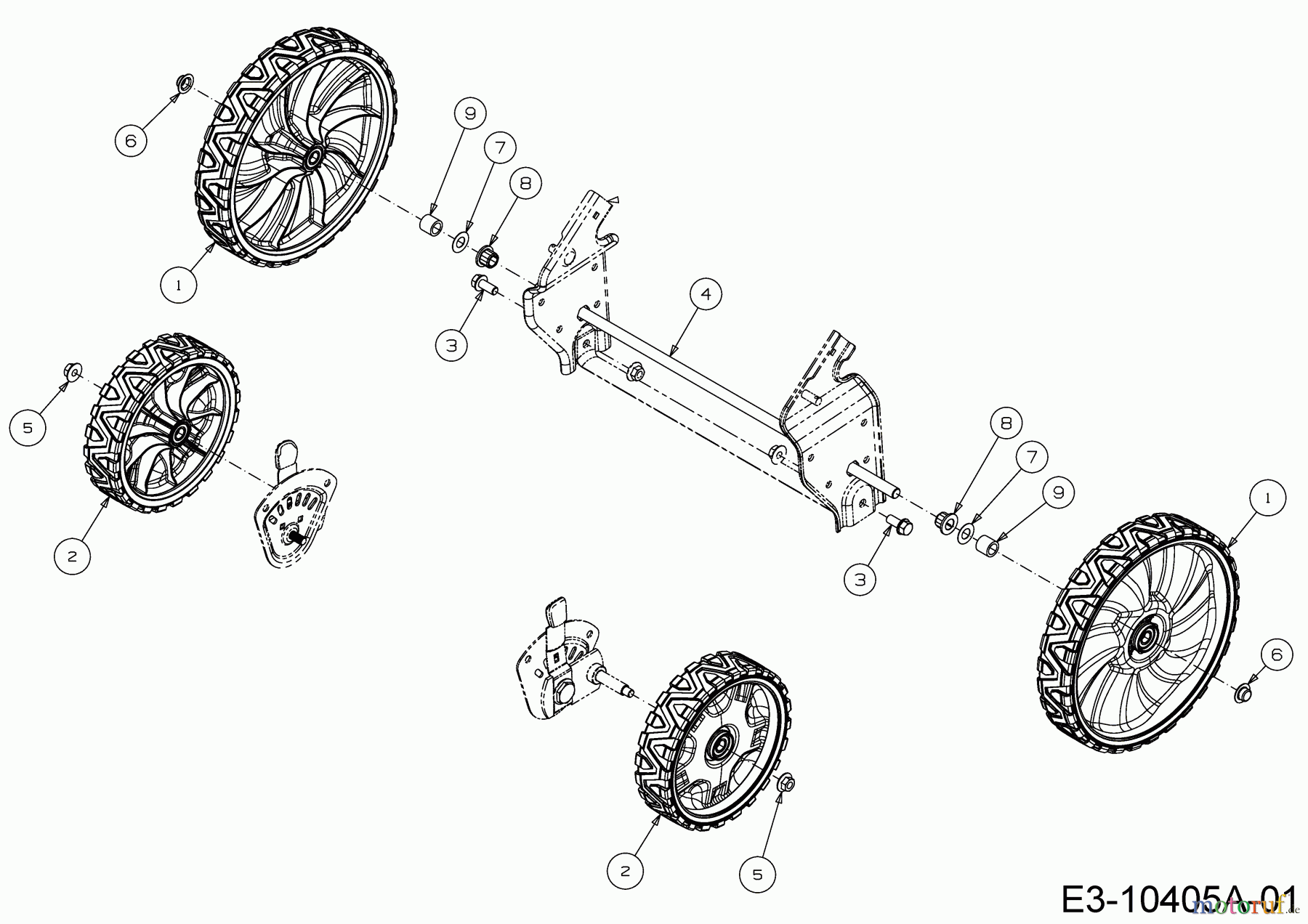  Cub Cadet Laubsauger mit Häckselfunktion CSV 050 24B-05MP710  (2017) Räder