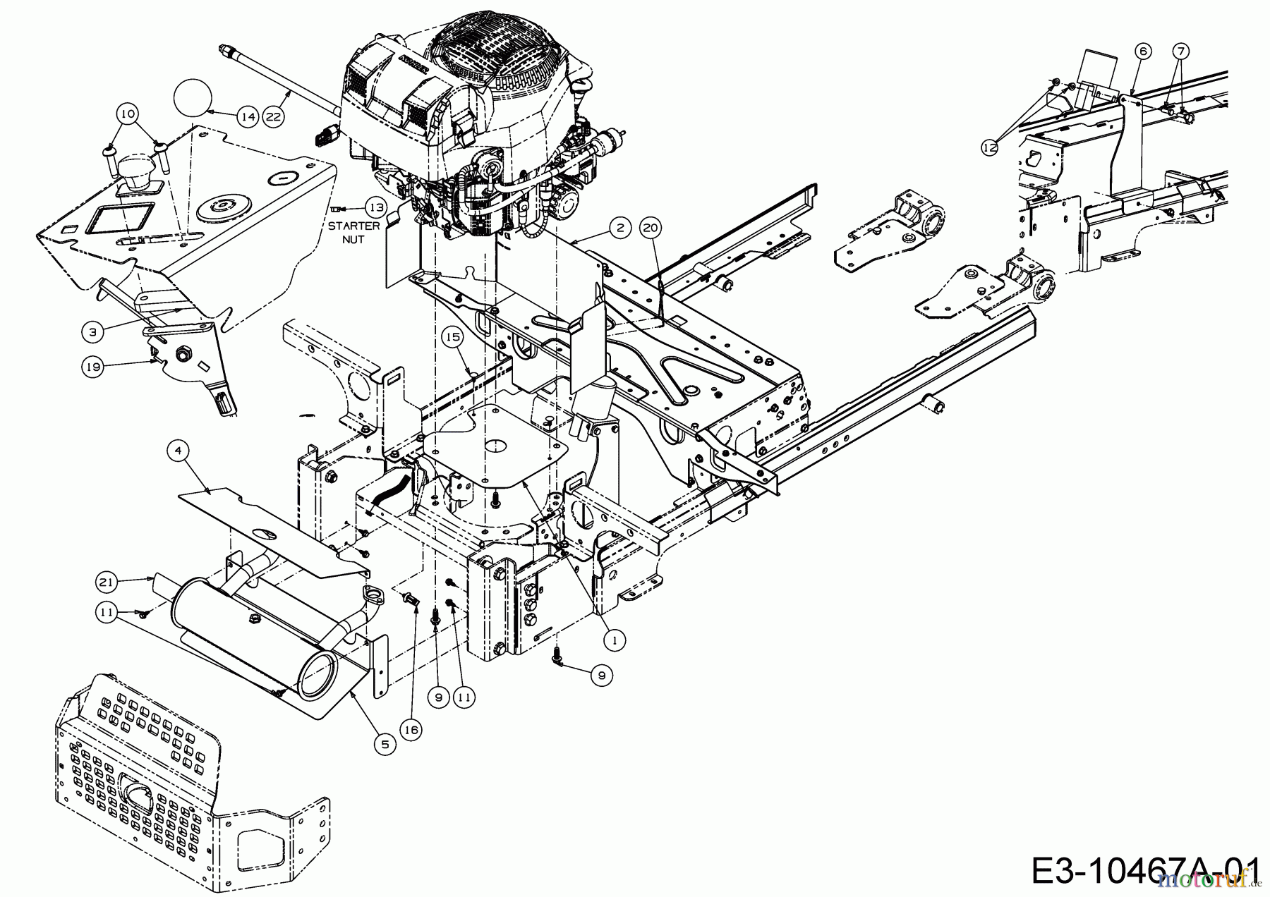  Cub Cadet Zero Turn Pro Z 100-54 53AWEFJA330  (2018) Gaszug, Motorzubehör