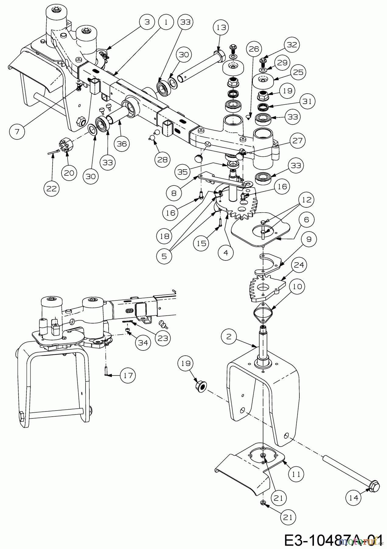  Cub Cadet Zero Turn Z5 152 53AIHJUV603  (2018) Vorderachse