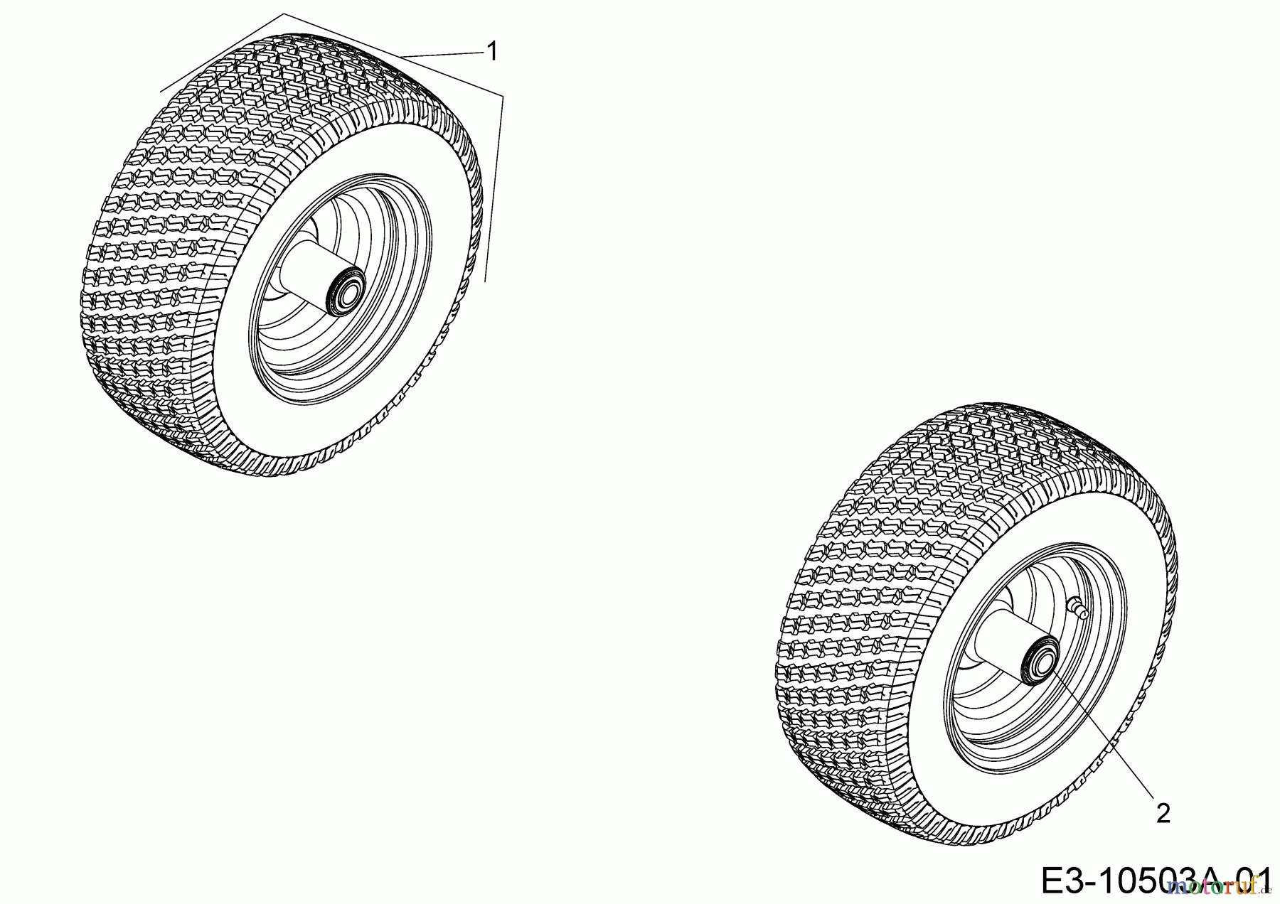  Cub Cadet Zero Turn Z7 183 53AIHKUY603  (2018) Räder vorne 16x6.5