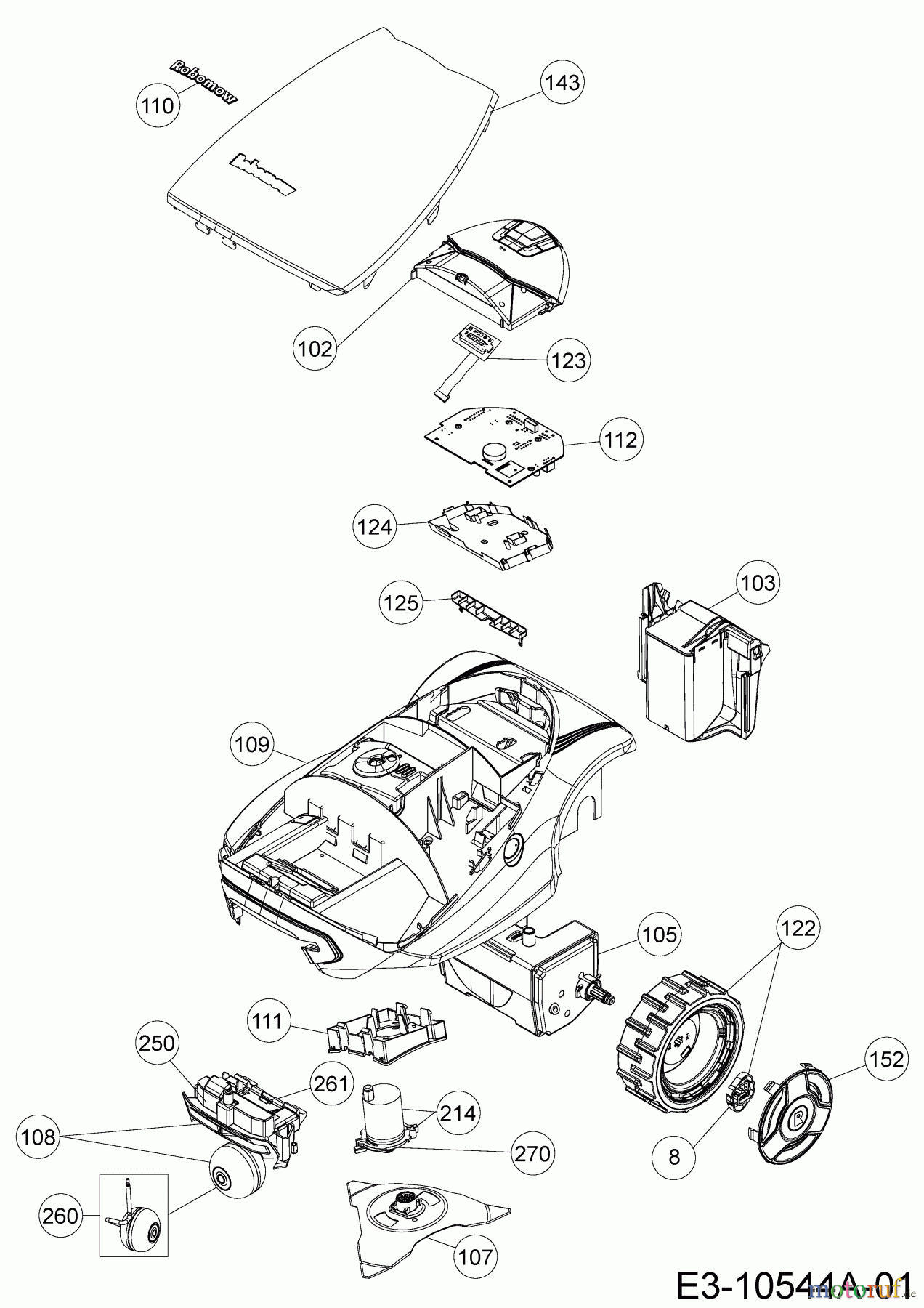  Robomow Mähroboter RC308U (Red) 22ACDRAA619  (2018) Grundgerät