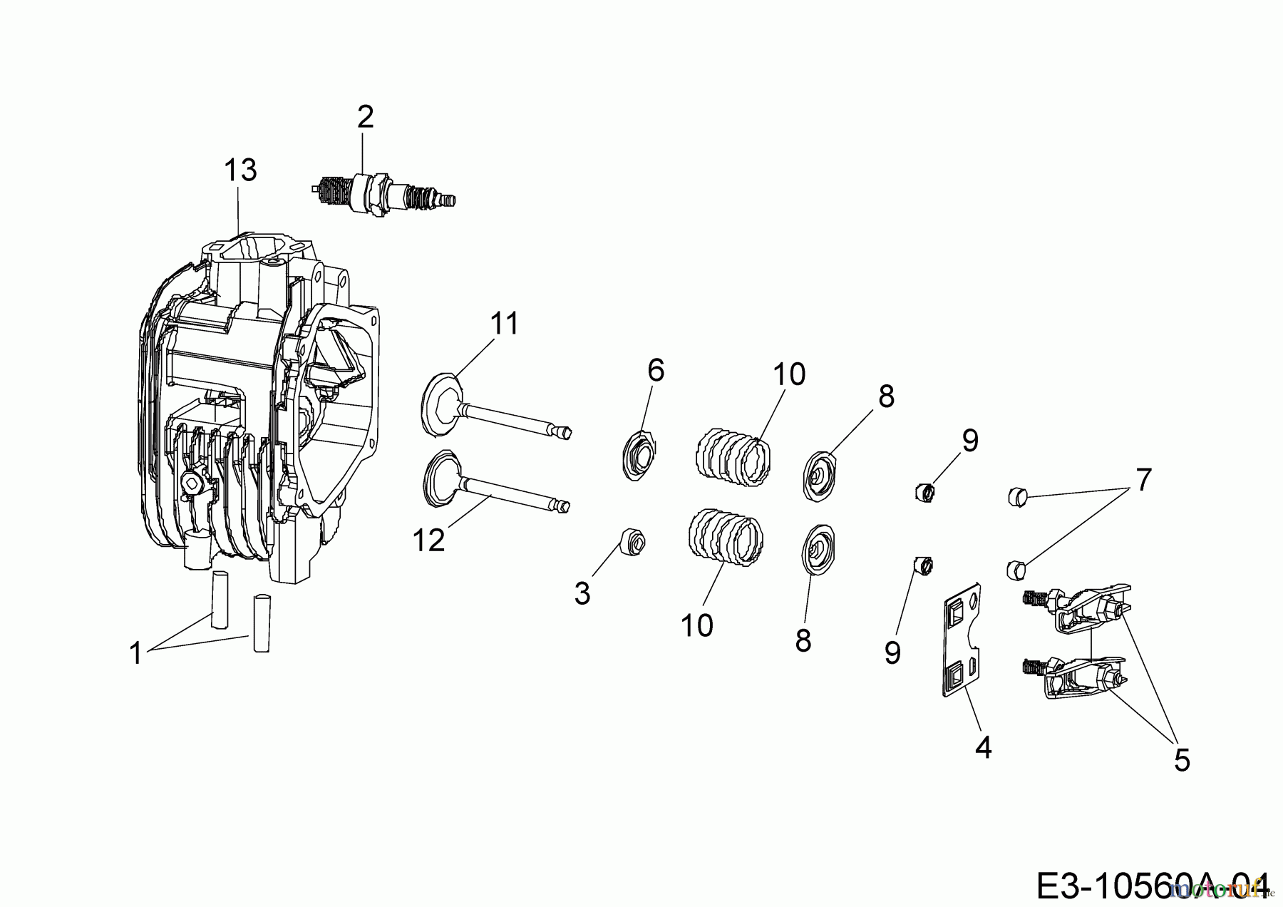  MTD-Motoren Vertikal 9Q78HUA 752Z9Q78HUA  (2018) Zylinderkopf rechts