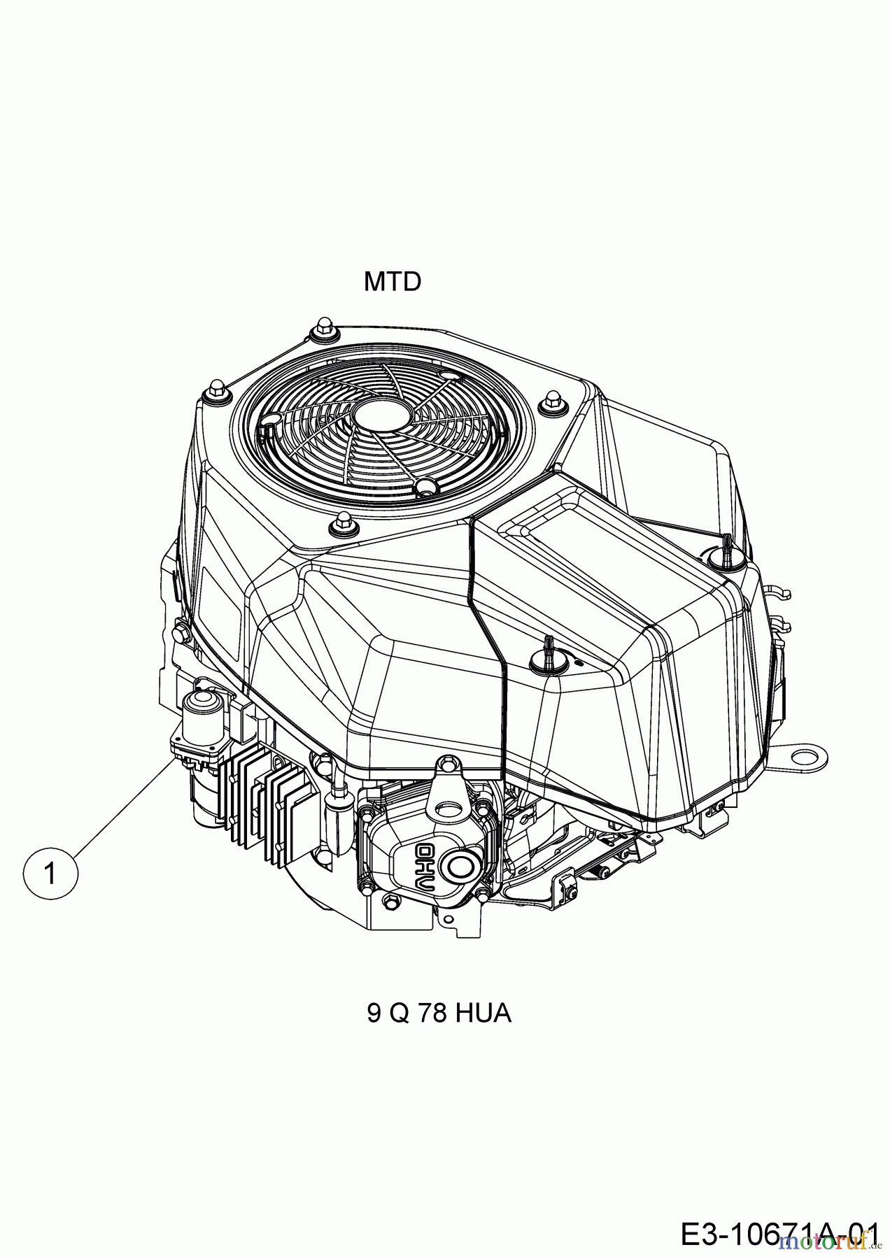  Cub Cadet Rasentraktoren XT2 PS117I 13BZA1CN603  (2018) Motor MTD