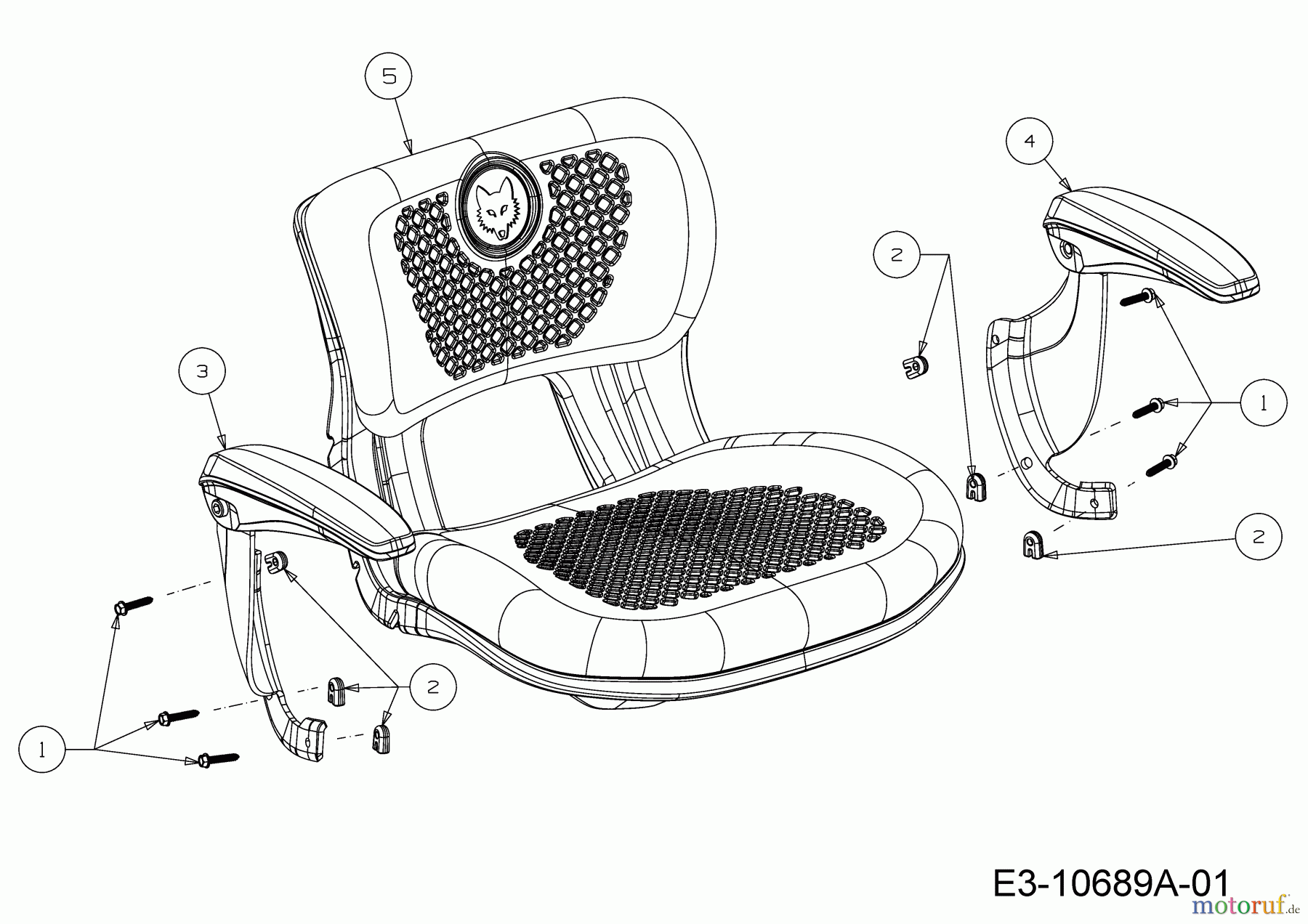  WOLF-Garten Expert Rasentraktoren 106.220 H 13BAA1VR650  (2018) Sitz