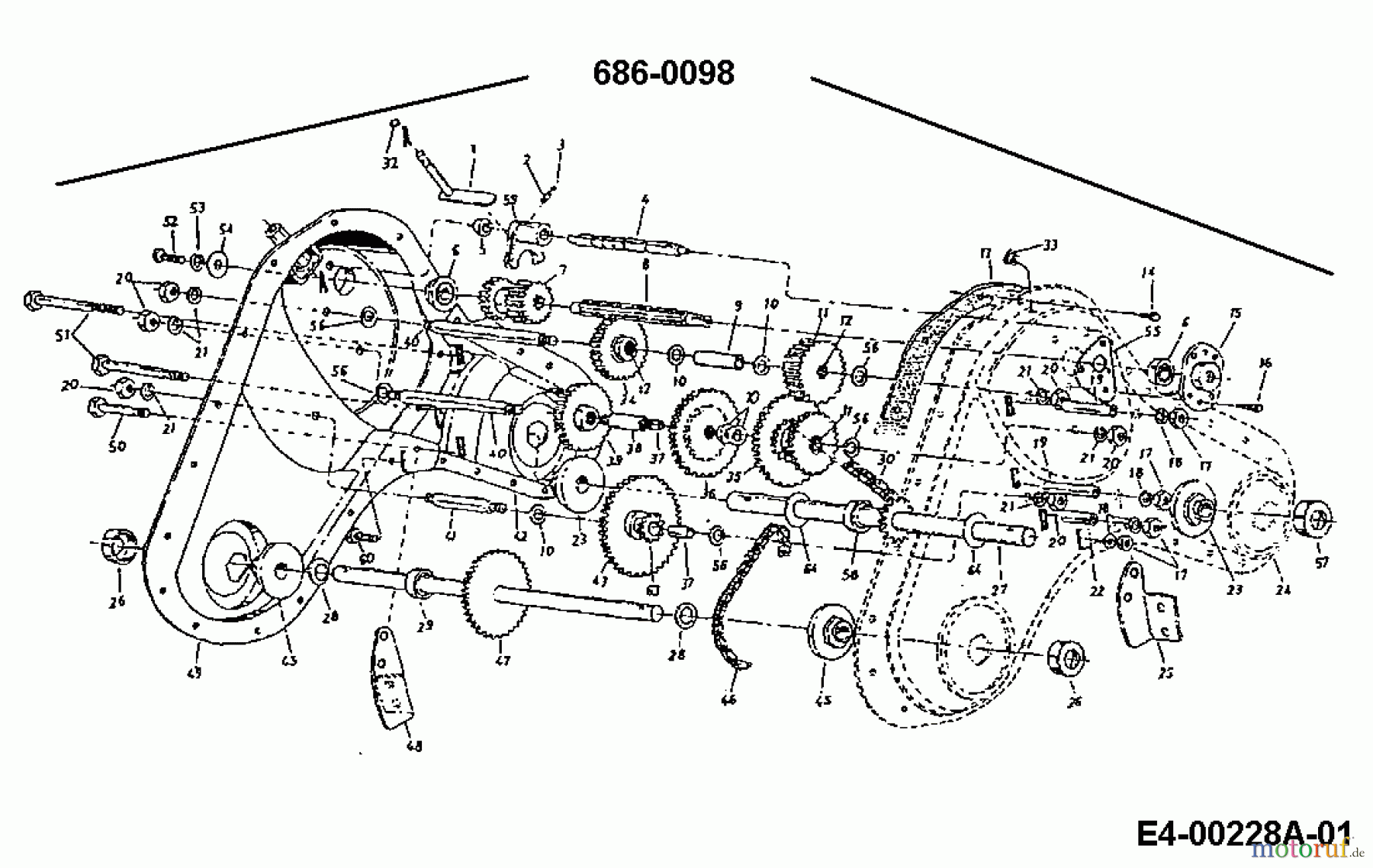  MTD Motorhacken T/430 21A-430-678  (1999) Getriebe