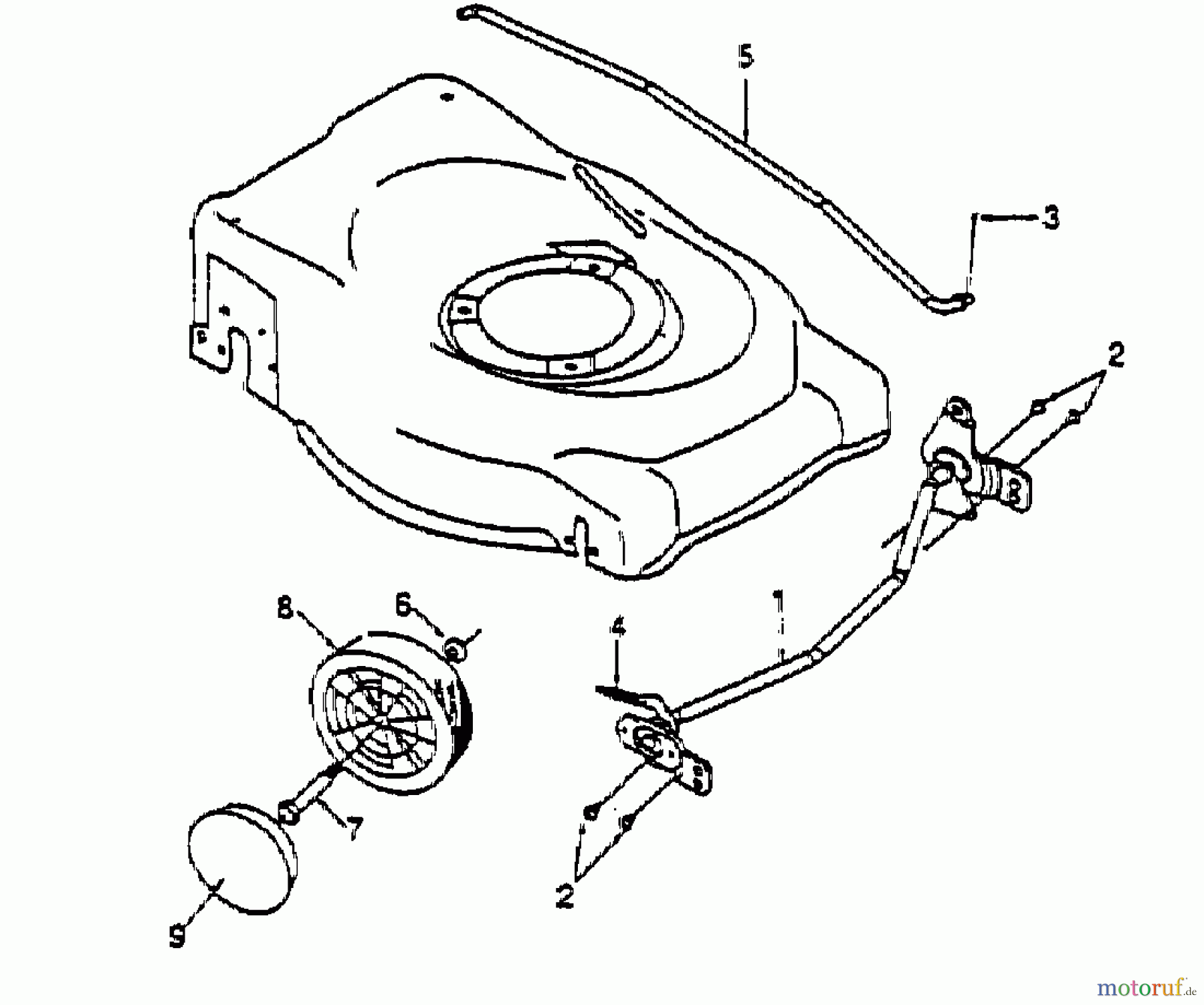  Delverde Motormäher mit Antrieb E 468 12AE468O616  (1998) Räder vorne, Schnitthöhenverstellung