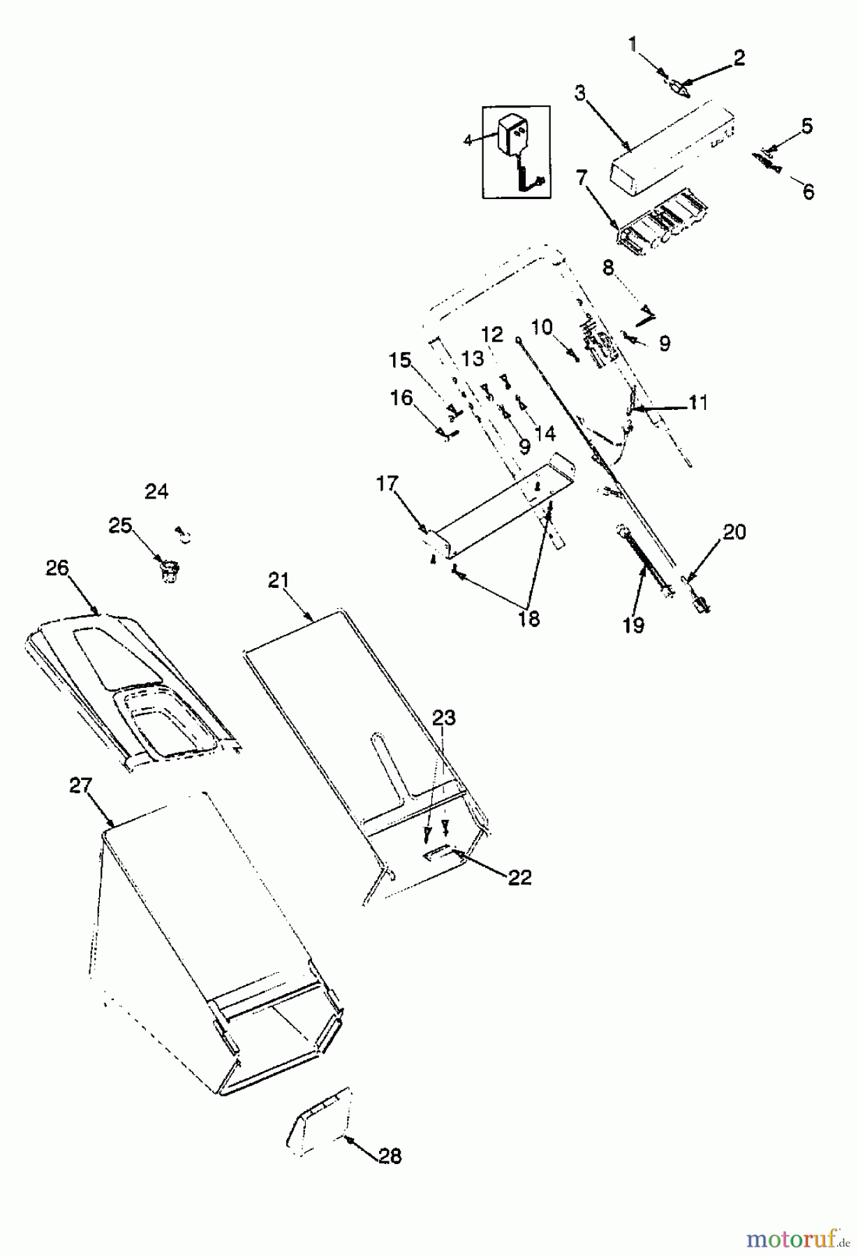  Bricobi Motormäher mit Antrieb BT 5300 HW 12A-568C601  (1998) Elektroteile, Grassfangsack