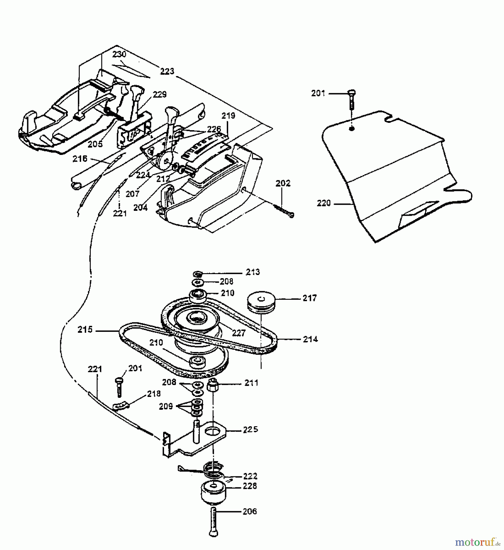  MTD Motormäher mit Antrieb GEA 53 SV GX56SBVV678  (1998) Variator