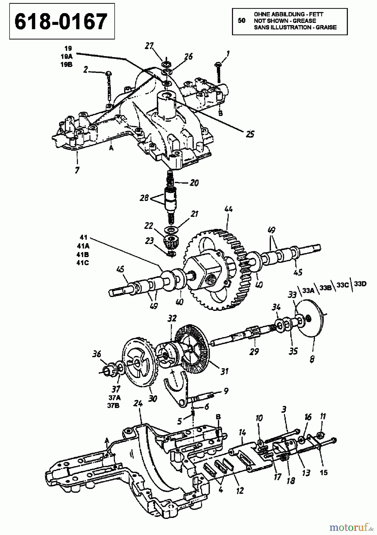  Golf Rasentraktoren 155/102 13AD761N607  (1998) Getriebe