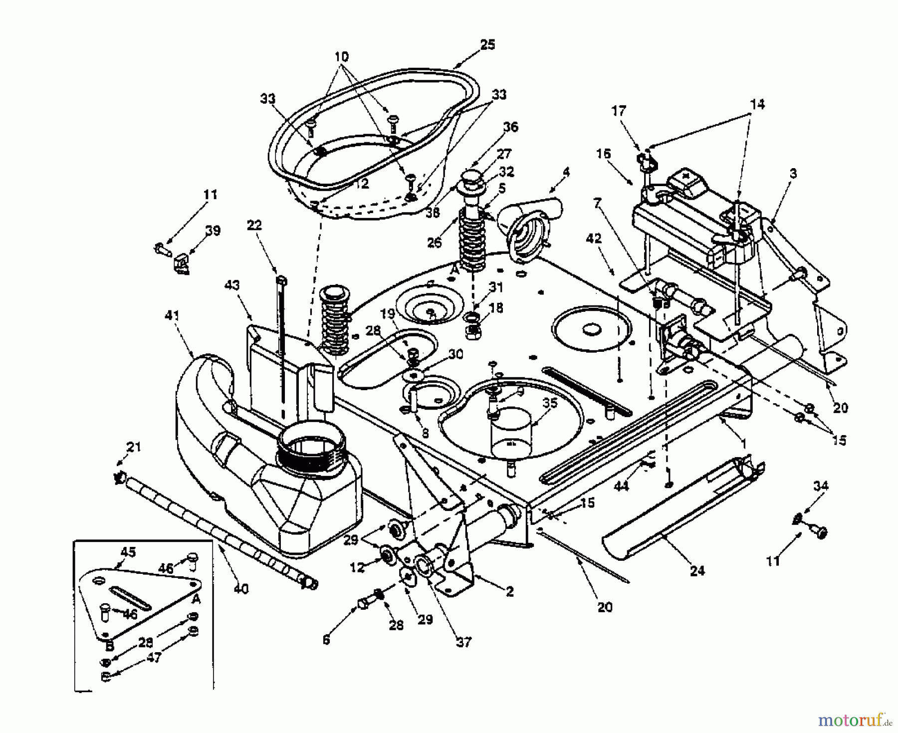  Yard-Man Rasentraktoren DX 70 13A-325-643  (2000) Tank