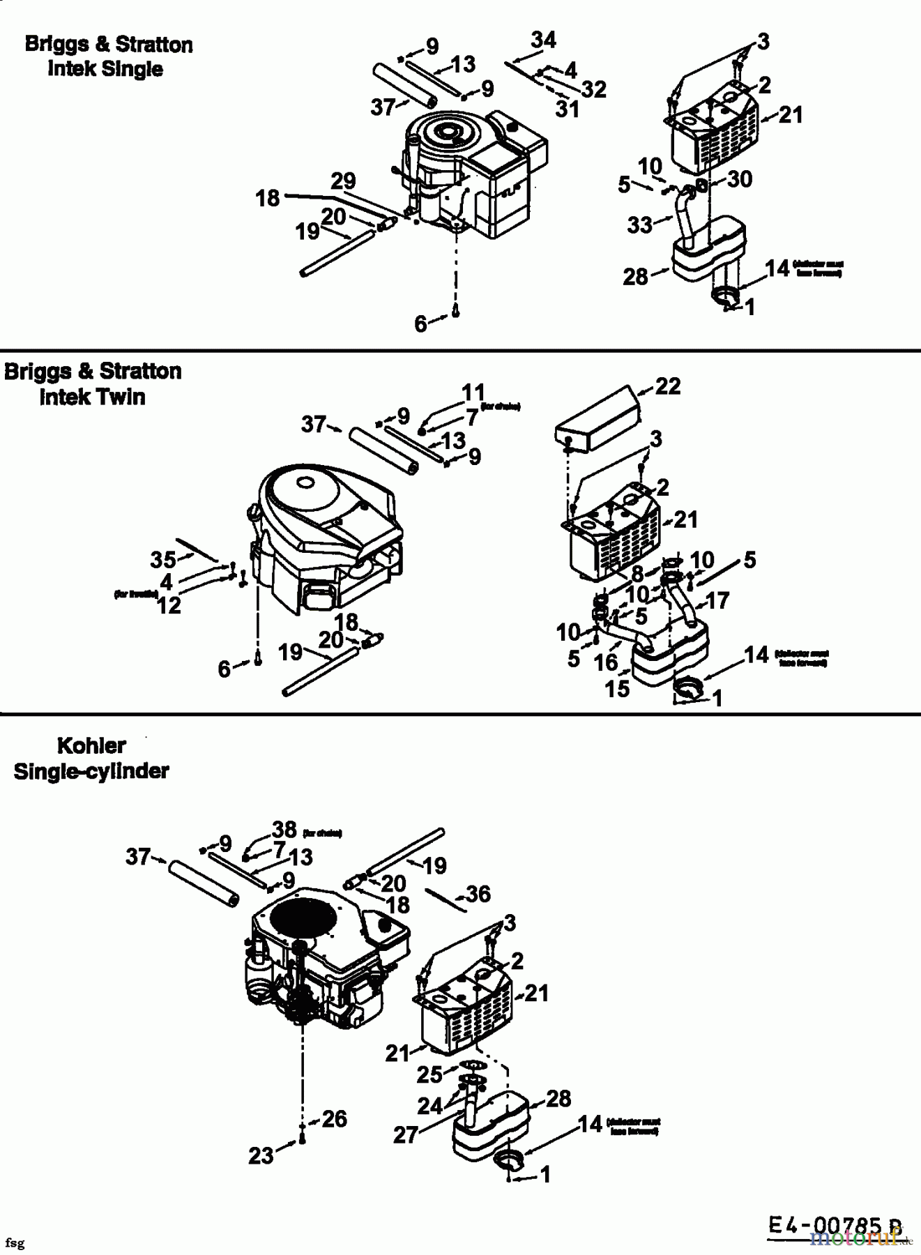  Yard-Man ältere Modelle Rasentraktoren X 604 G 13AX604G643  (2002) Motorzubehör