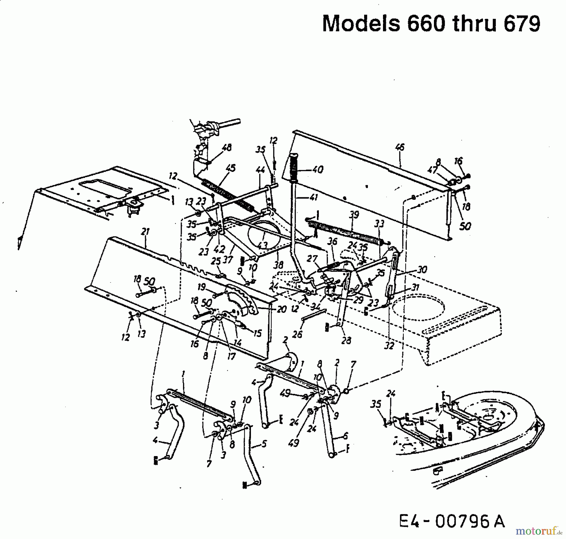  Fleurelle Rasentraktoren AM 1201 13AH663G619  (2000) Mähwerksaushebung