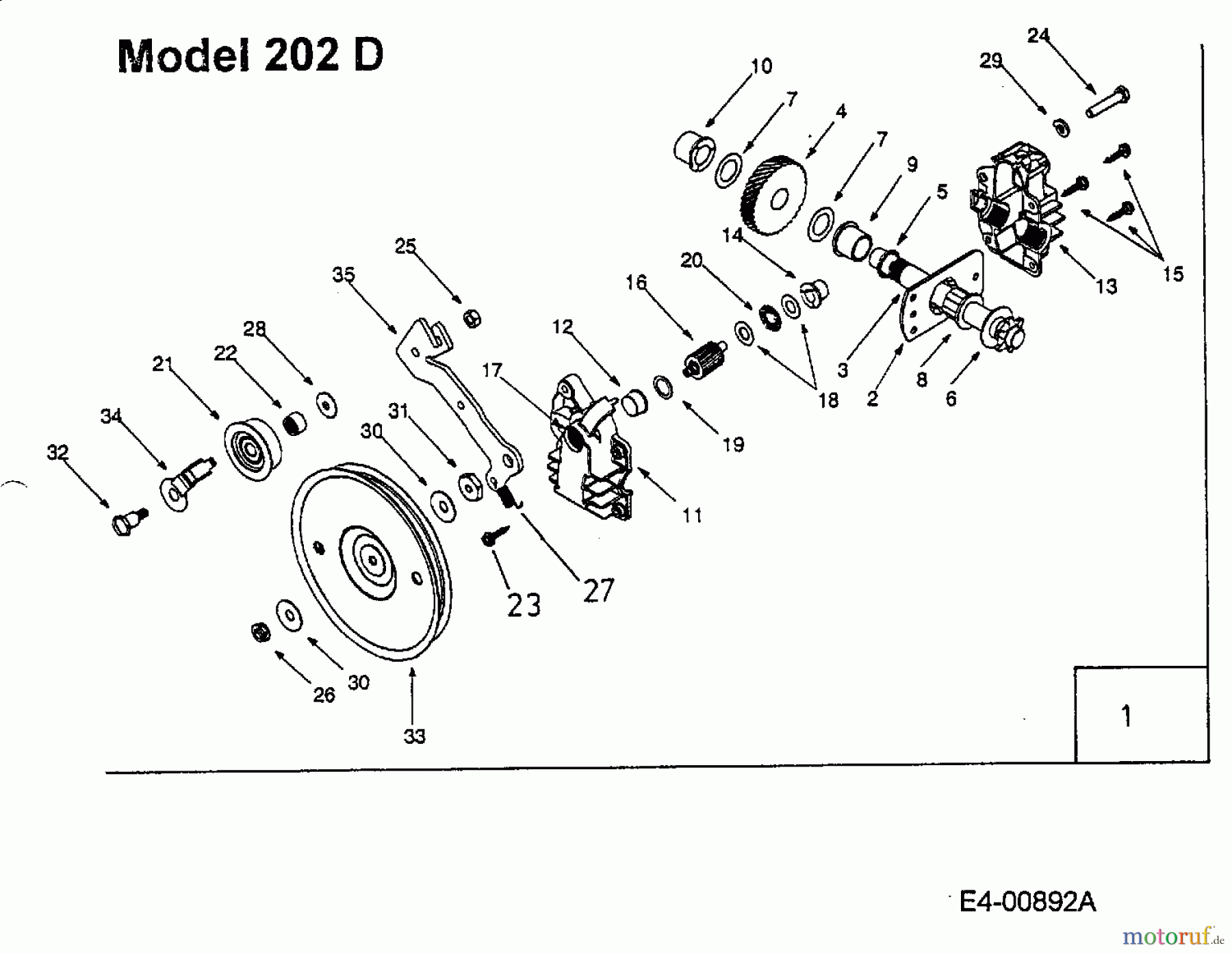  MTD Laubläser, Laubsauger 202 24A-202D678  (2000) Getriebe