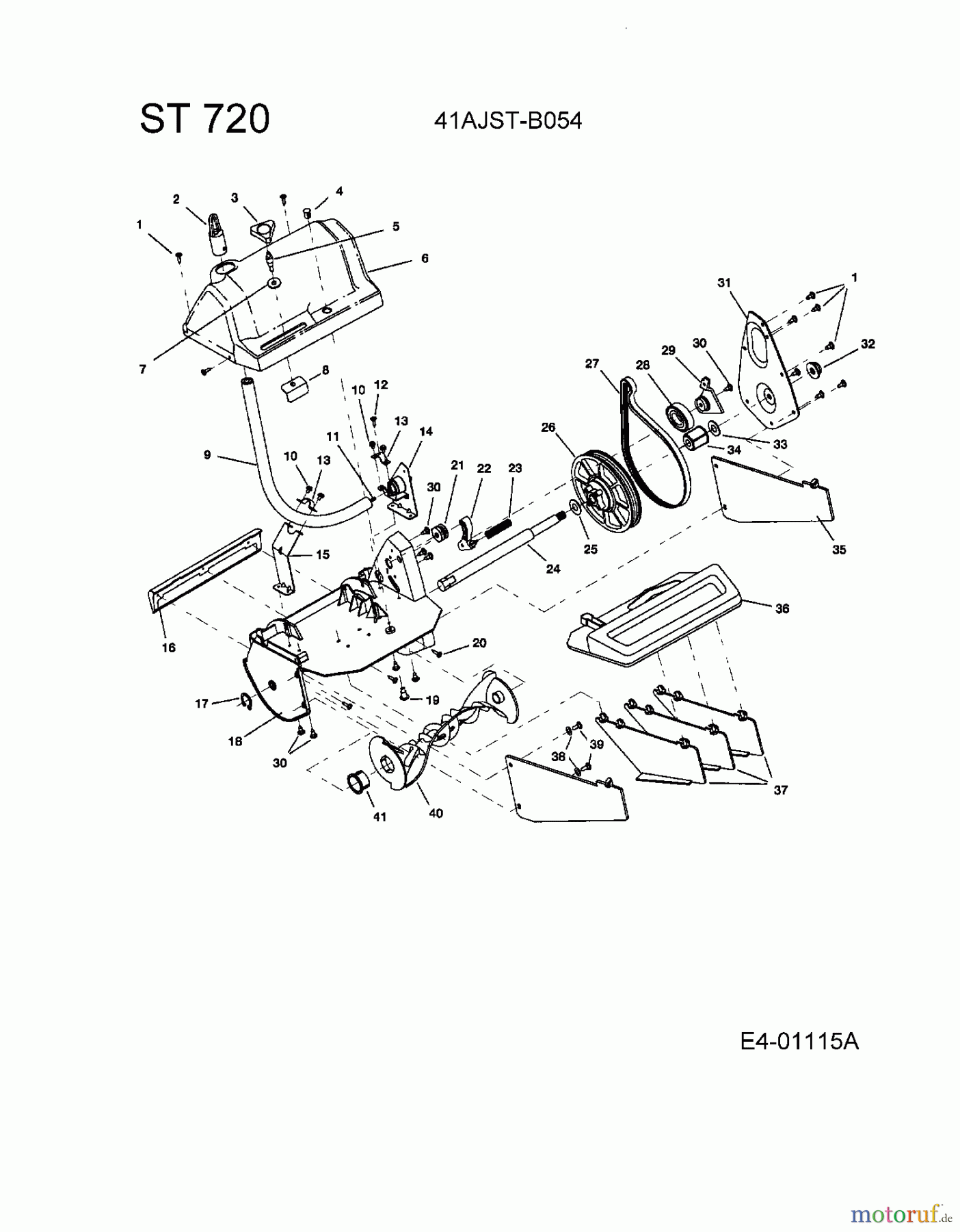  MTD Zubehör Zubehör Motorsensen, Trimmer Schneefräse ST 720 41AJST-A054  (2002) Grundgerät