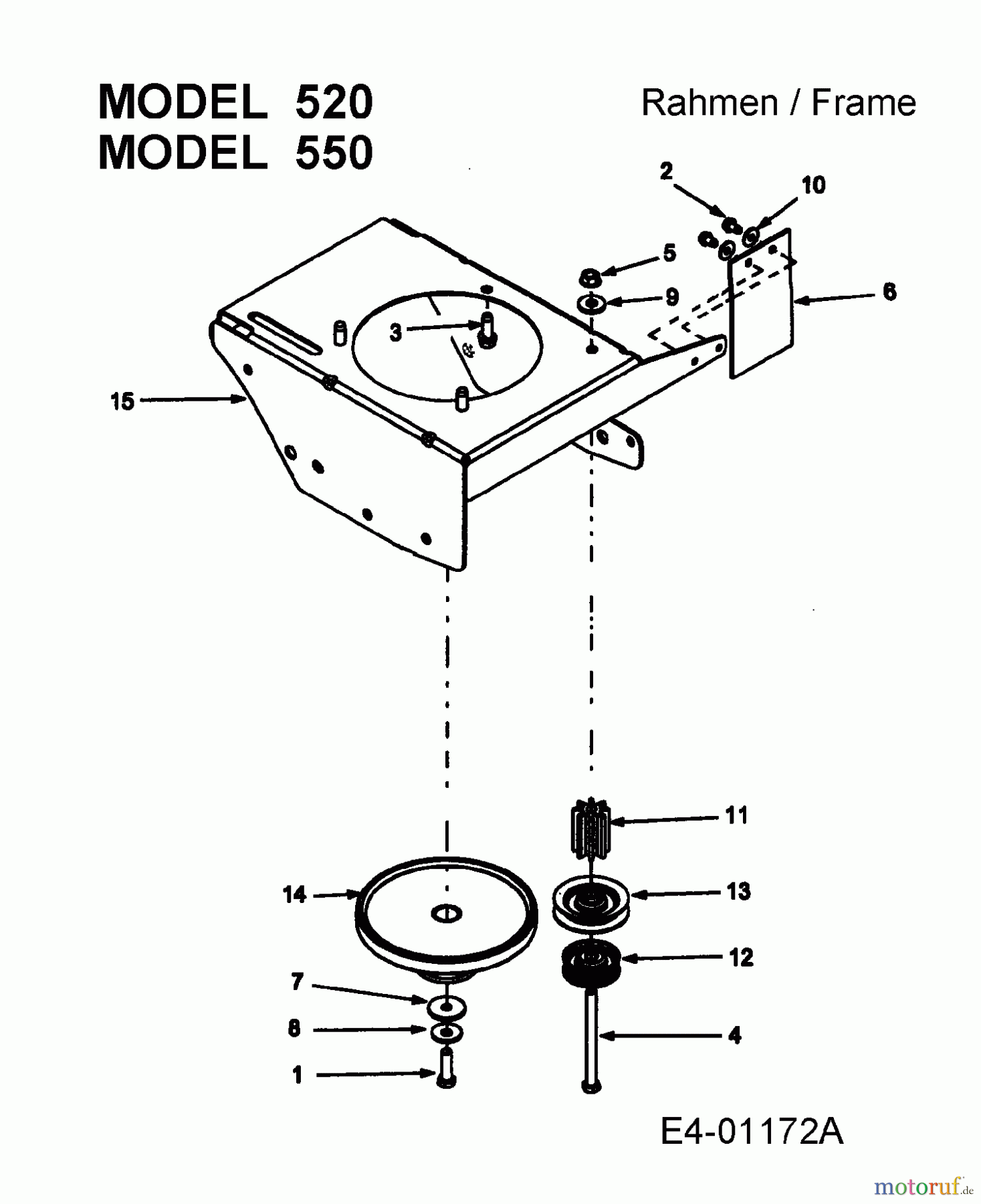  MTD ältere Modelle Kantenschneider 550 25A-550G678  (2005) Rahmen