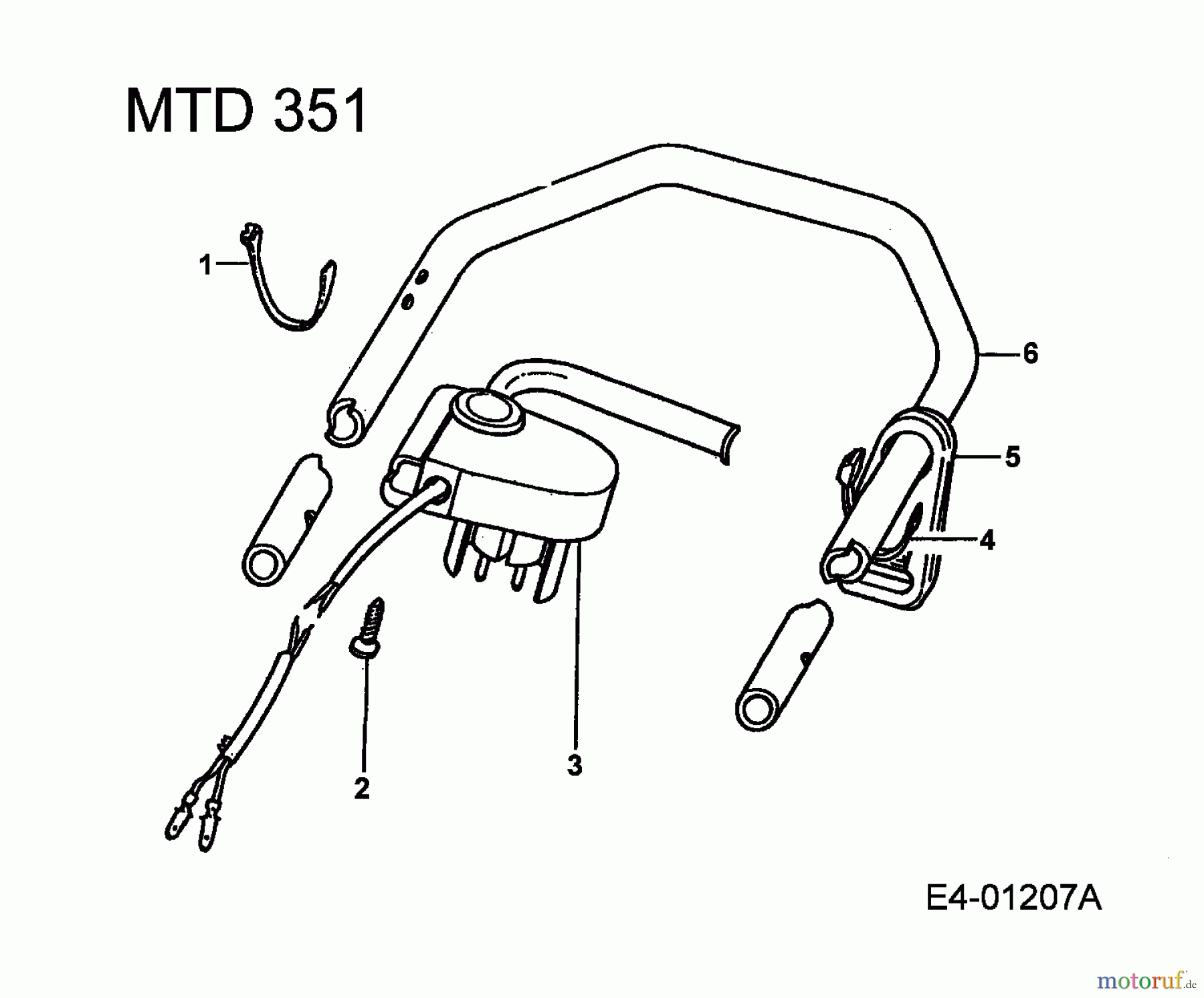  MTD Elektromäher 351 P 902E353P001  (1995) Grundgerät