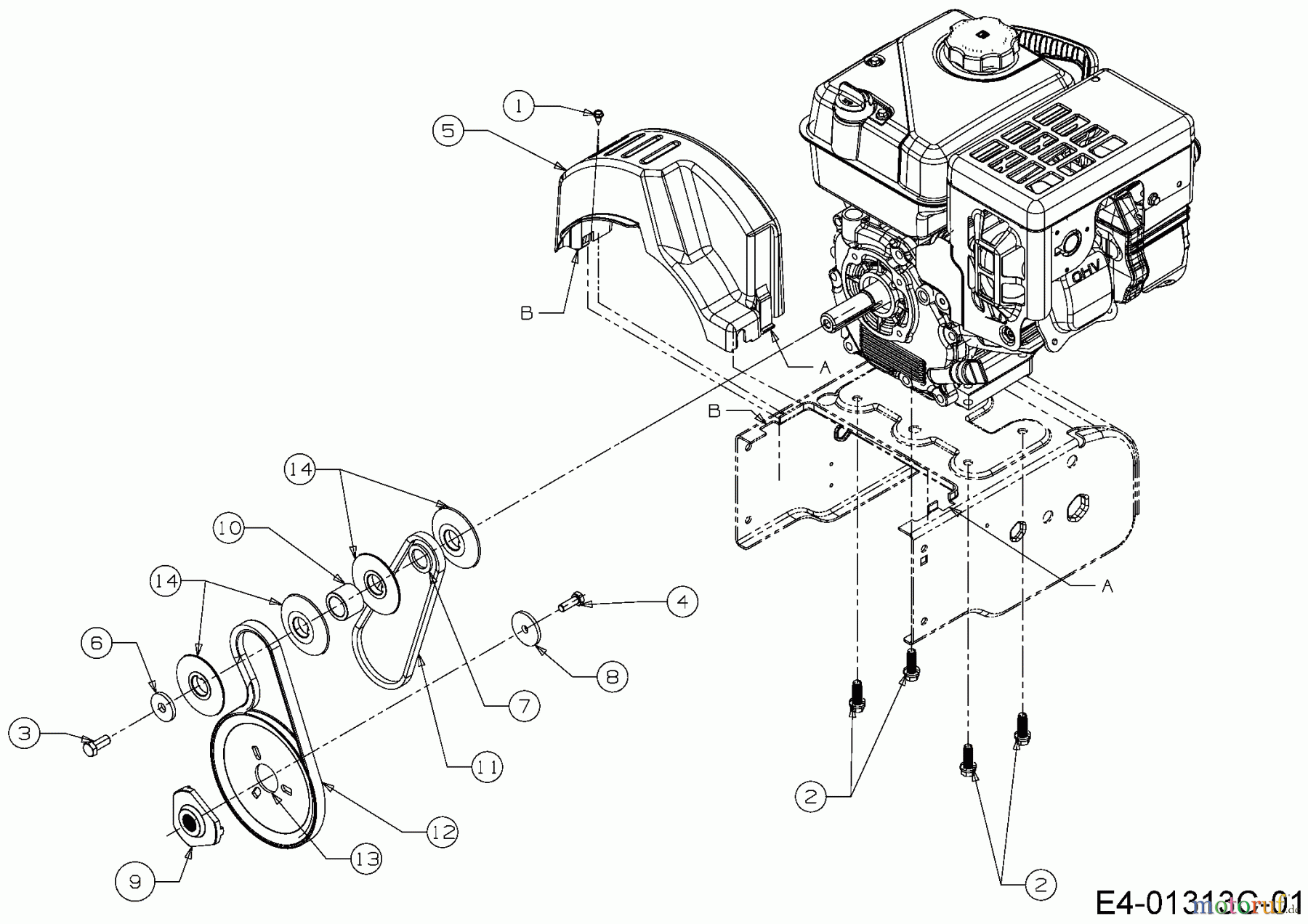 MTD Schneefräsen M 56 31B-32AD678 (2012) Fahrantrieb, Fräsantrieb