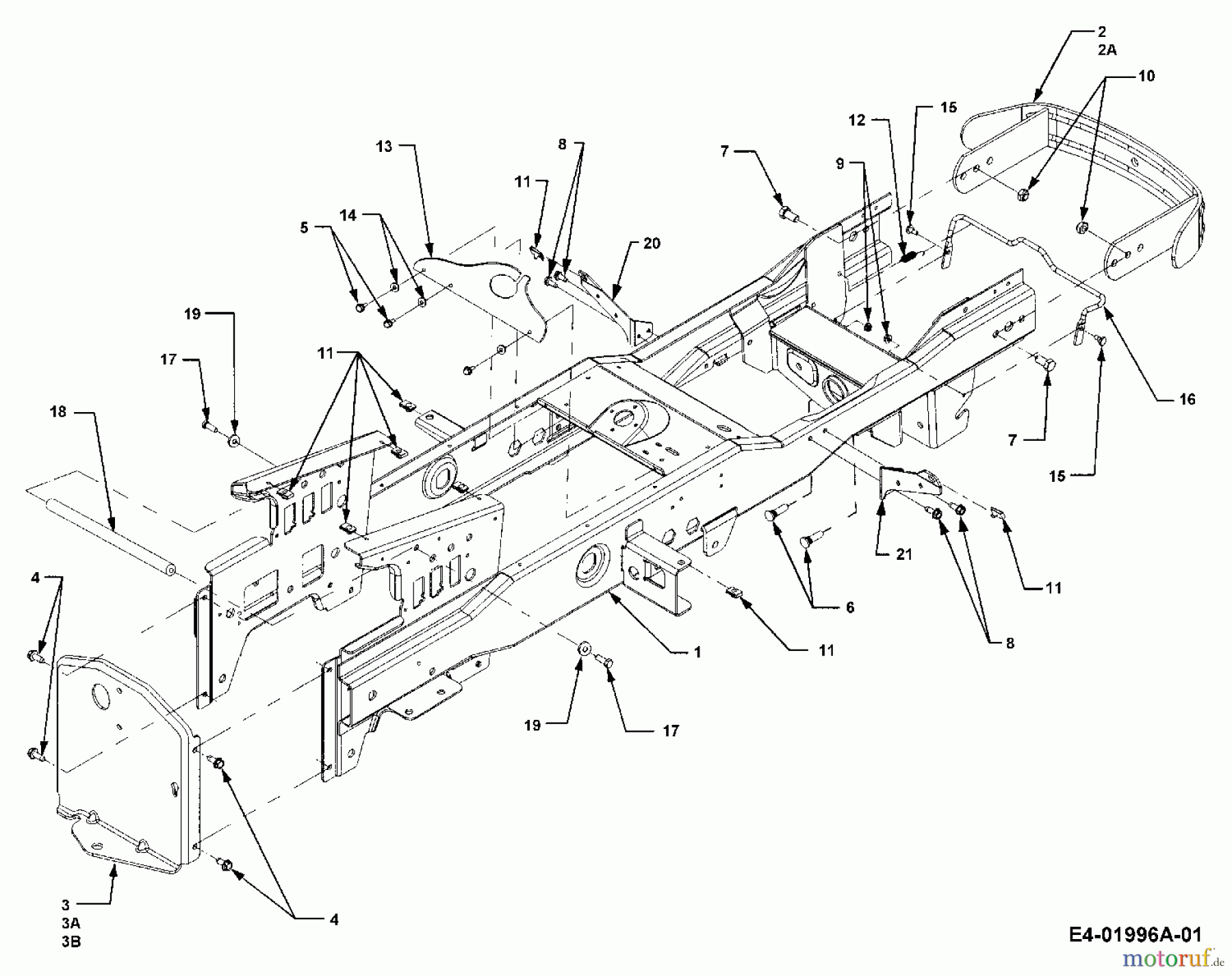  Cub Cadet Gartentraktoren HDS 3235 14B-676-603  (2000) Rahmen