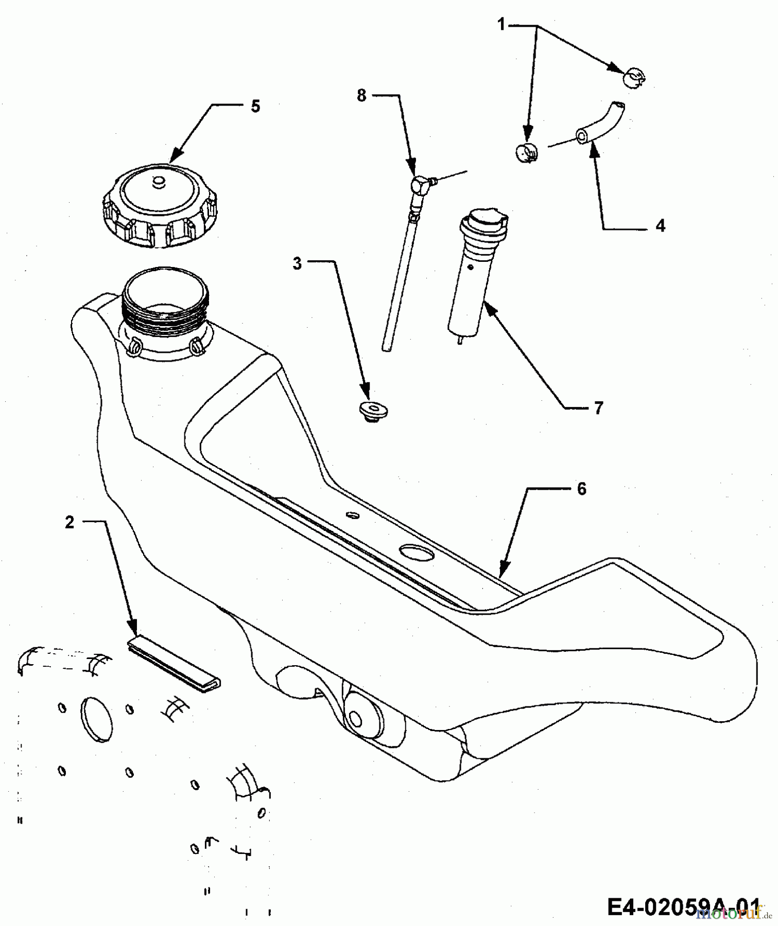  Cub Cadet Gartentraktoren HDS 3185 14A-665-603  (1999) Tank