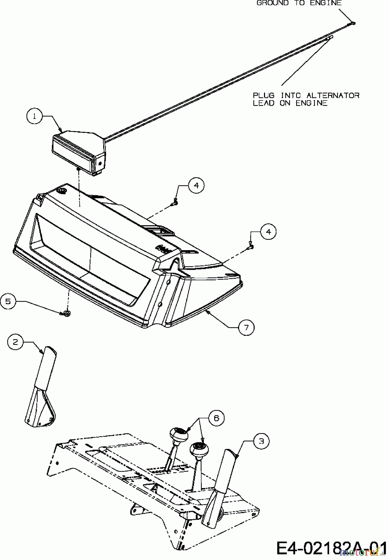  Yard-Man ältere Modelle Schneefräsen YM 8413 DE 31AE9P3I801R  (2007) Armaturenbrett