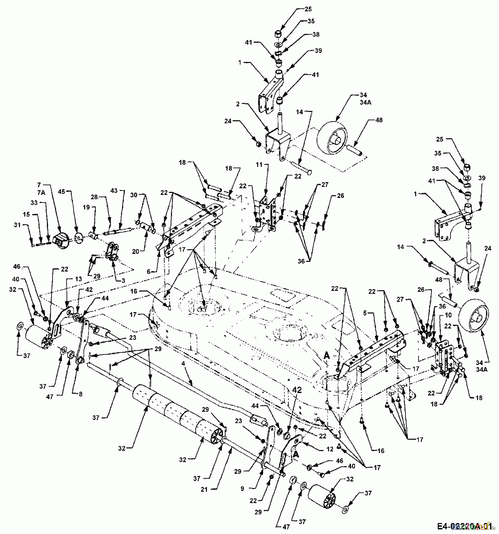  MTD Zubehör Zubehör Garten- und Rasentraktoren Mähwerke für 3000 SD Serie, Mähwerk 54