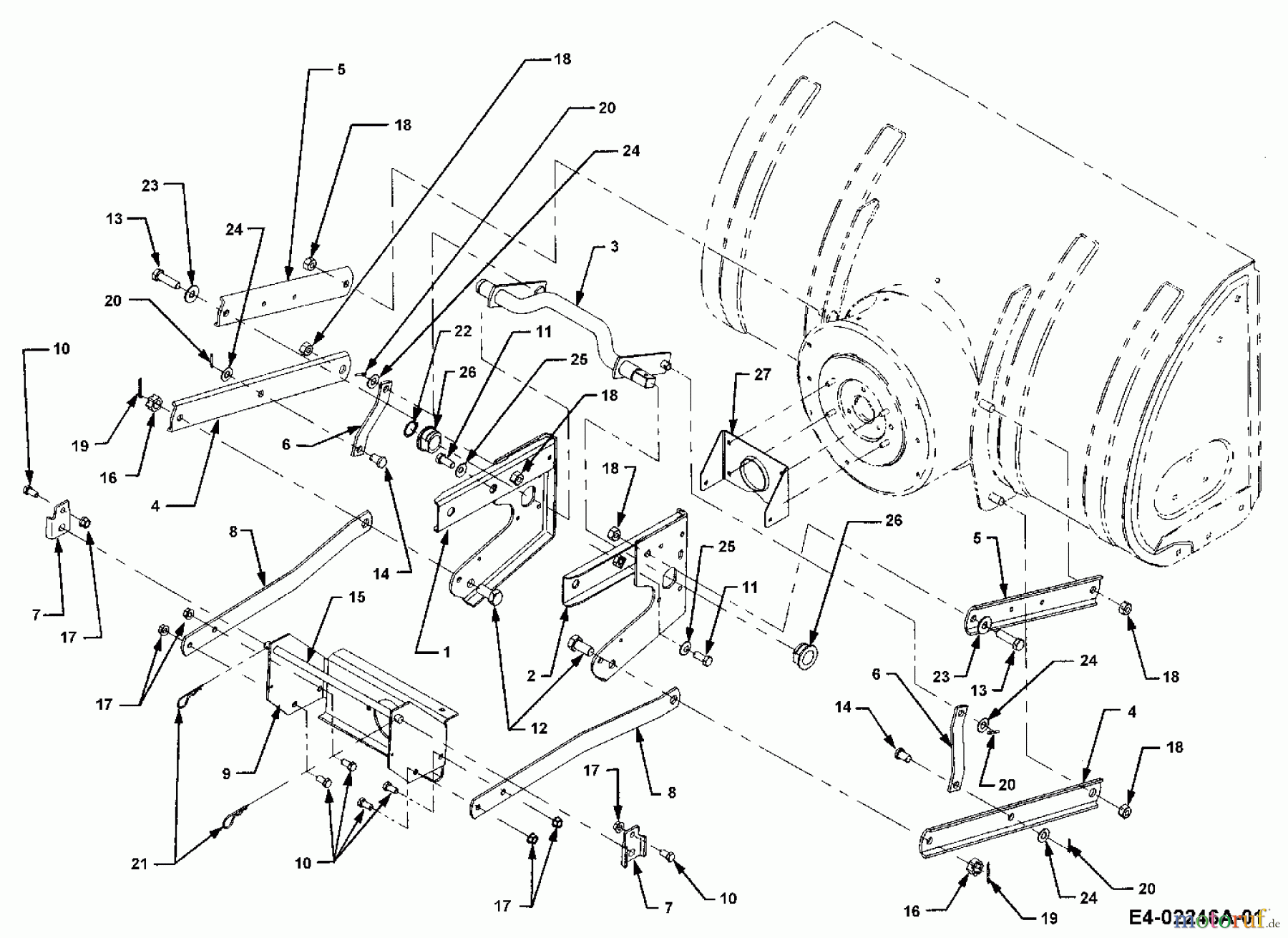  MTD Zubehör Zubehör Garten- und Rasentraktoren Schneefräsen für CC 2000 SD Serie (42