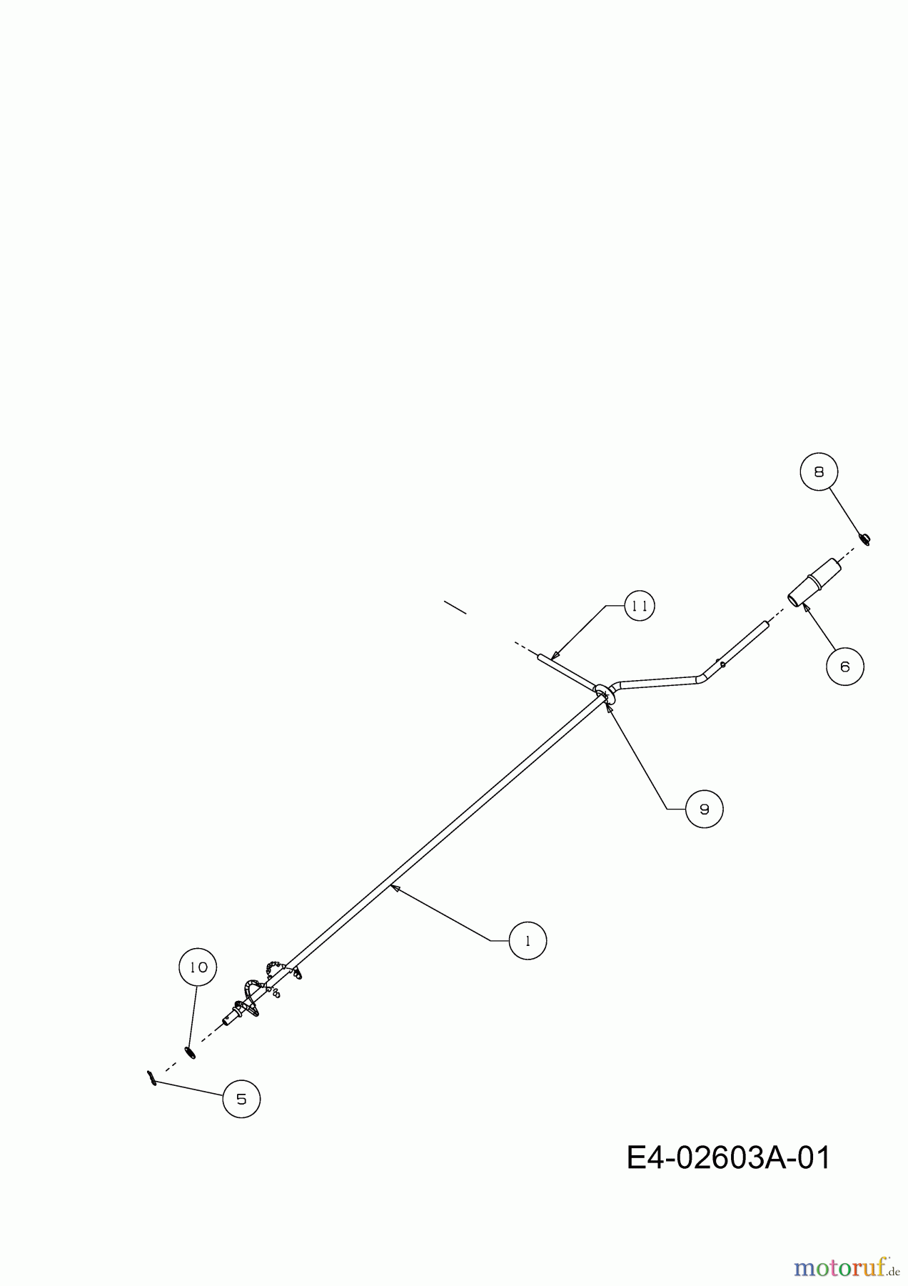  MTD Zubehör Zubehör Balkenmäher Schneefräse 008 - 61cm für BM 87-35, (MX,TS)BM 87-50 396-008-600  (2009) Holm